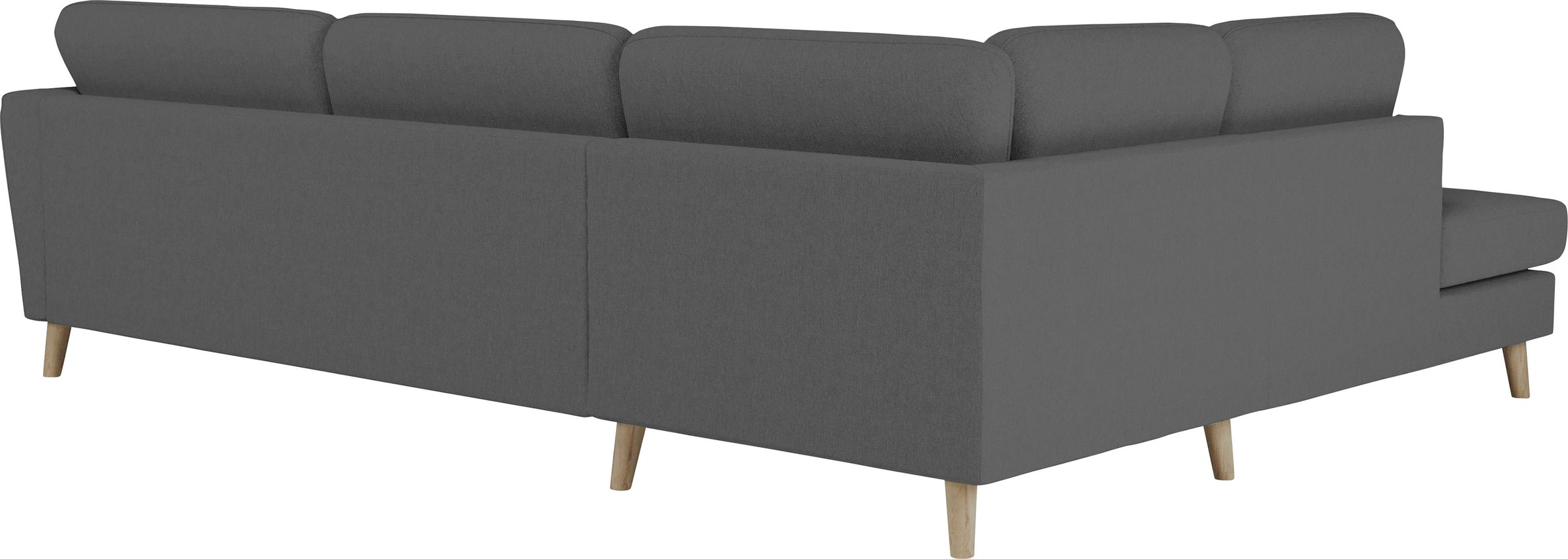 Home affaire Ecksofa »MARSEILLE 278/202 cm, L-Form, Ottom. rechts/links«, Massivholzbeine aus Eiche, in verschieden Bezügen und Farbvarianten