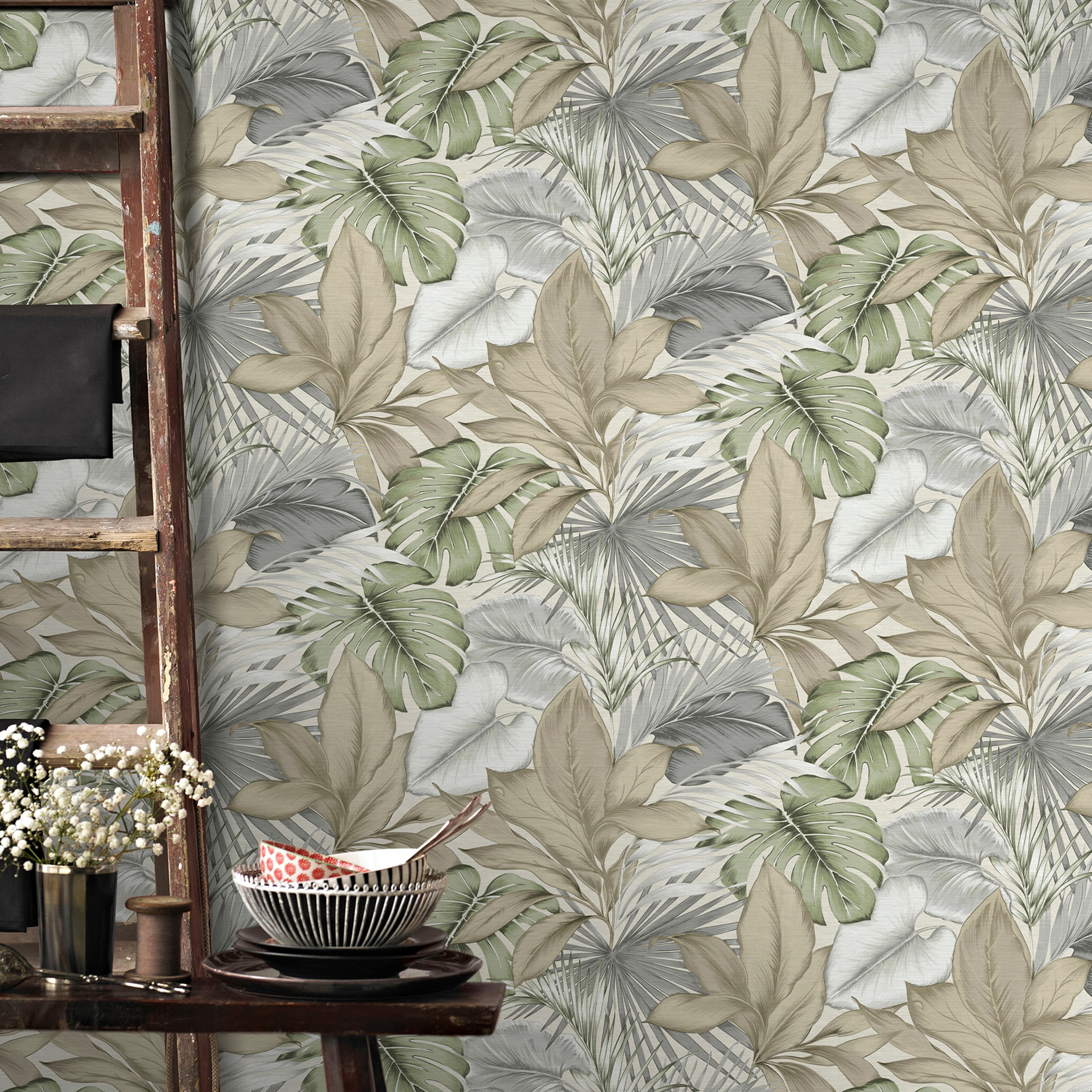 Superfresco Easy Vliestapete »Superfresco Easy Vliestapete Indra Naturel« botanisch geprägt Superfresco Easy Vliestapete Indra Naturel