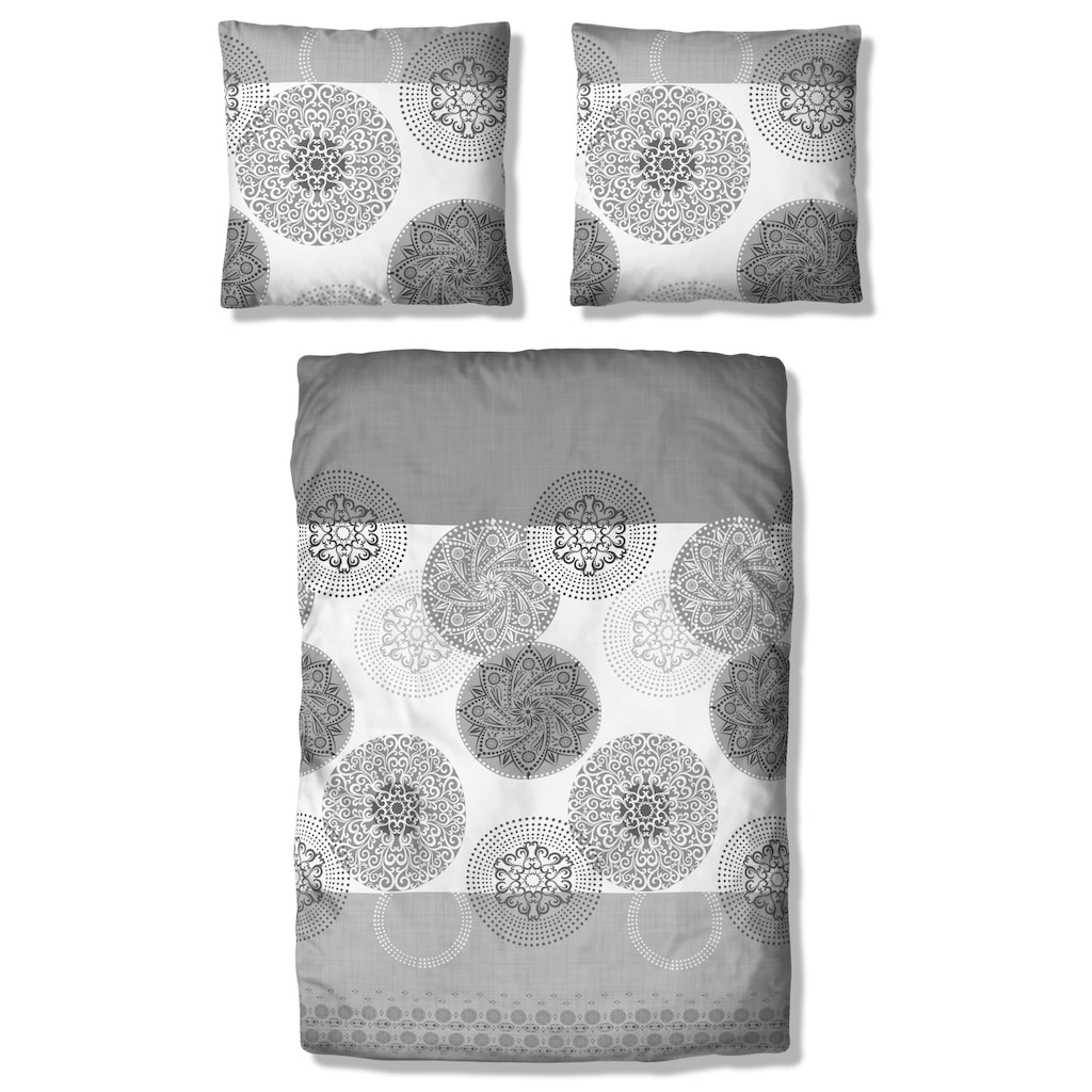 my home Bettwäsche »Tesso«, im orientalischen Design, PolyCotton, Linon und Biber (Flanell aus 100% Baumwolle), unterstützt die Initiative Cotton made in Africa, Made in Green zertifiziert