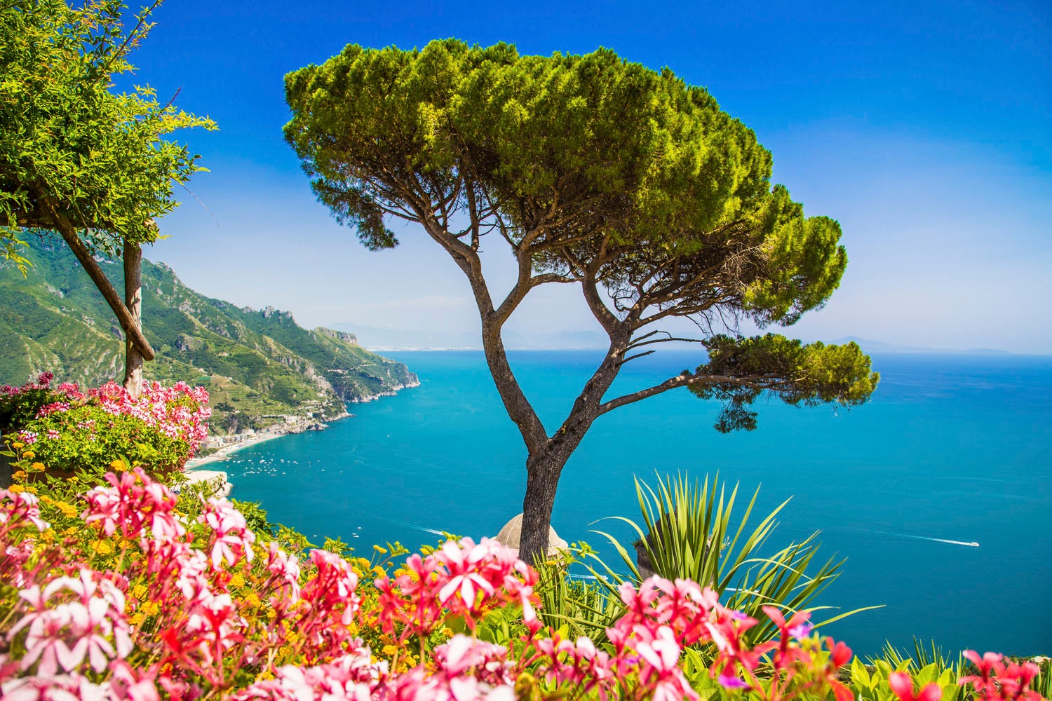 queence Acrylglasbild »Meerblick«, Landschaft-Italien-Spanien-Pflanzen-Himm günstig online kaufen