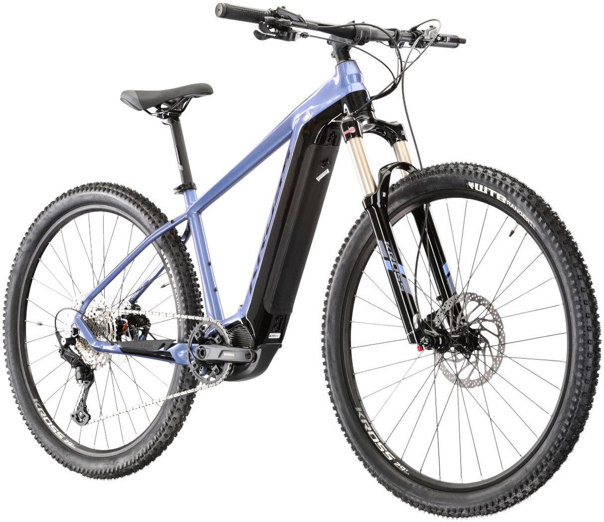 Kross E-Bike »E-MTB Level Boost 2.0 500 29 Zoll blau«, 11 Gang, Shimano, DEORE M5100, Mittelmotor 250 W, Pedelec, Elektrofahrrad für Damen und Herren