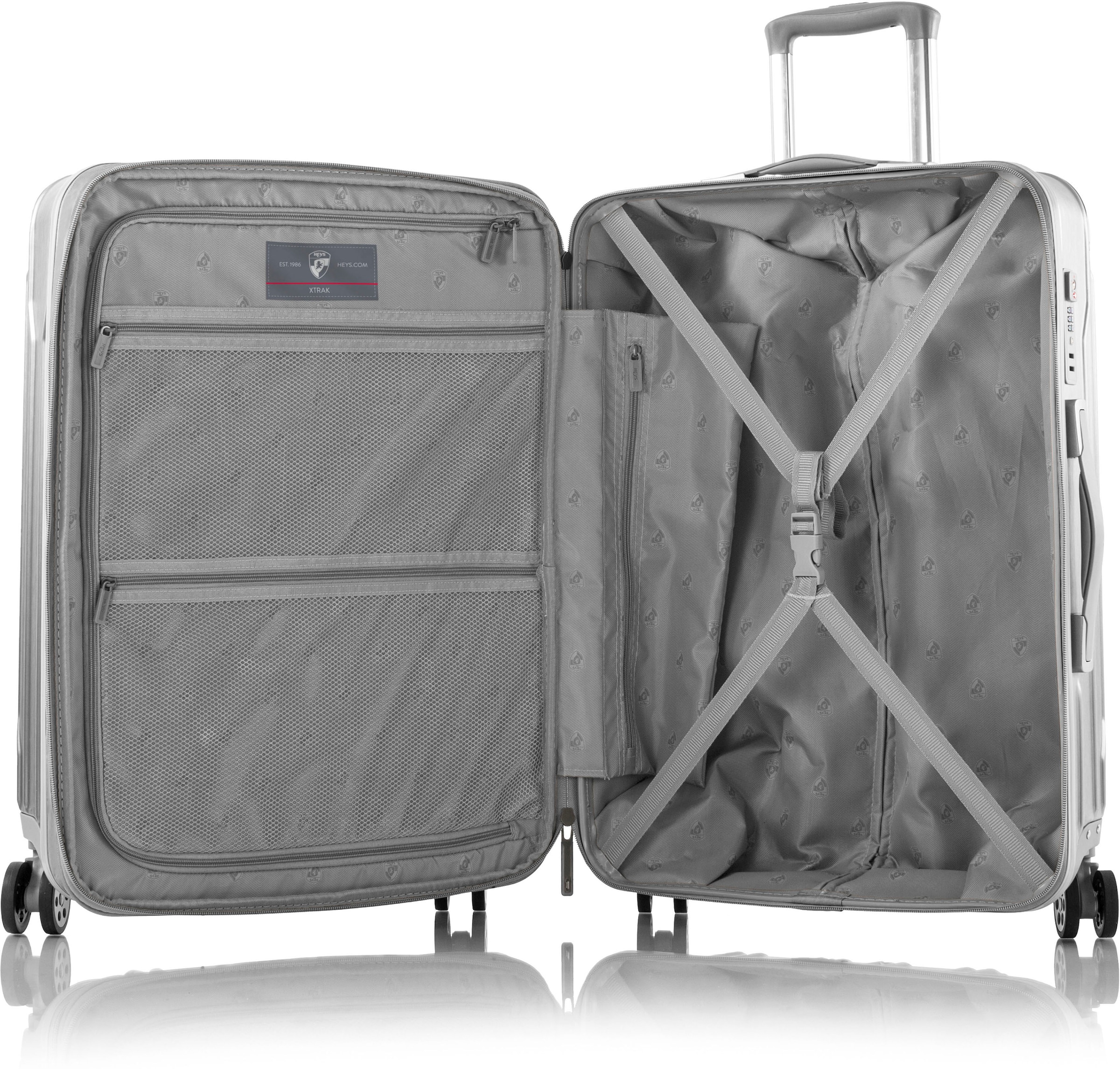 Heys Hartschalen-Trolley »Xtrak, in verschiedenen Farben und Größen«, 4 Rollen, Heys x Joachim Llambi Handgepäck-Koffer TSA Schloss Volumenerweiterung