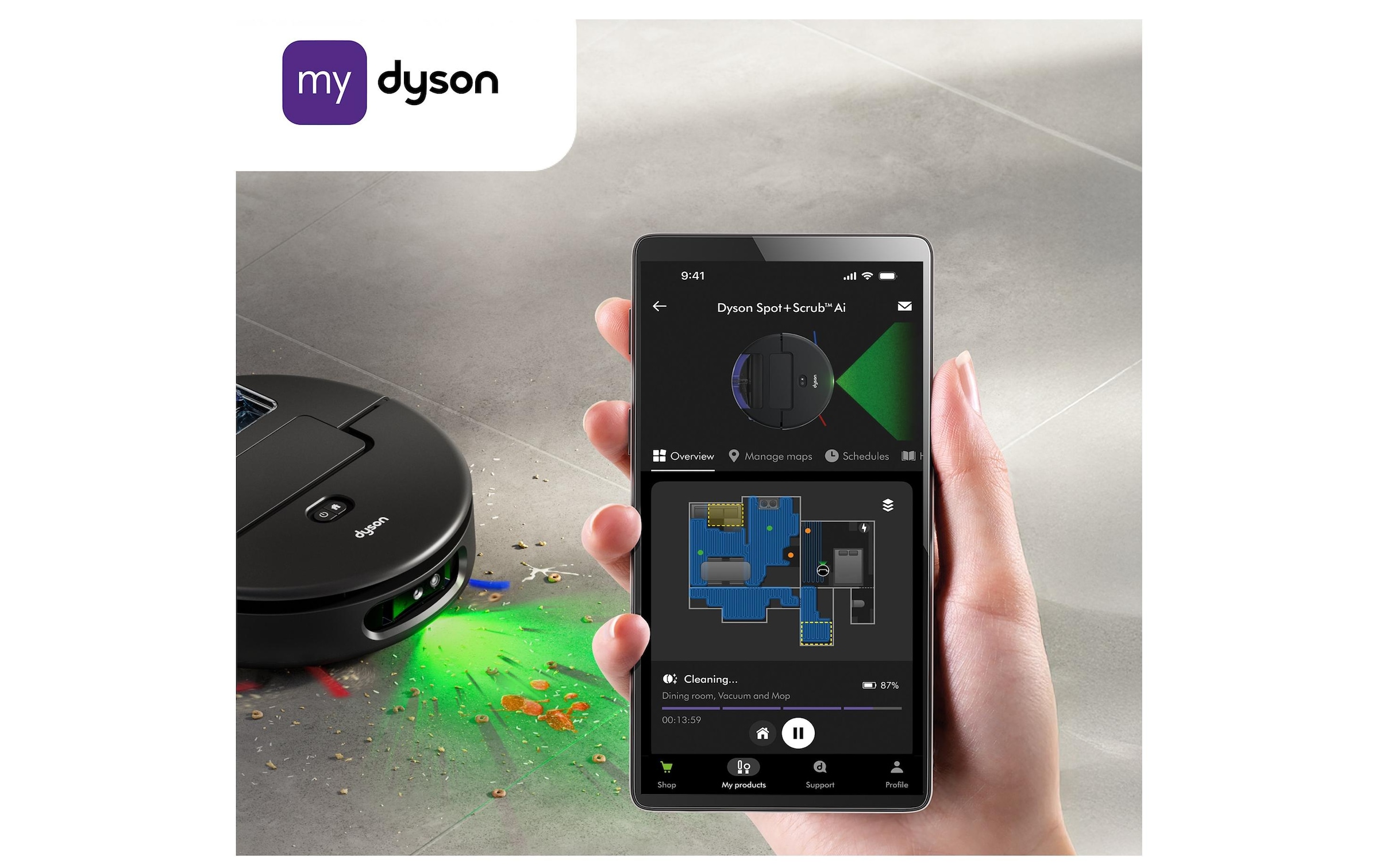 DYSON Nass-Trocken-Saugroboter »Spot+Scrub Ai«