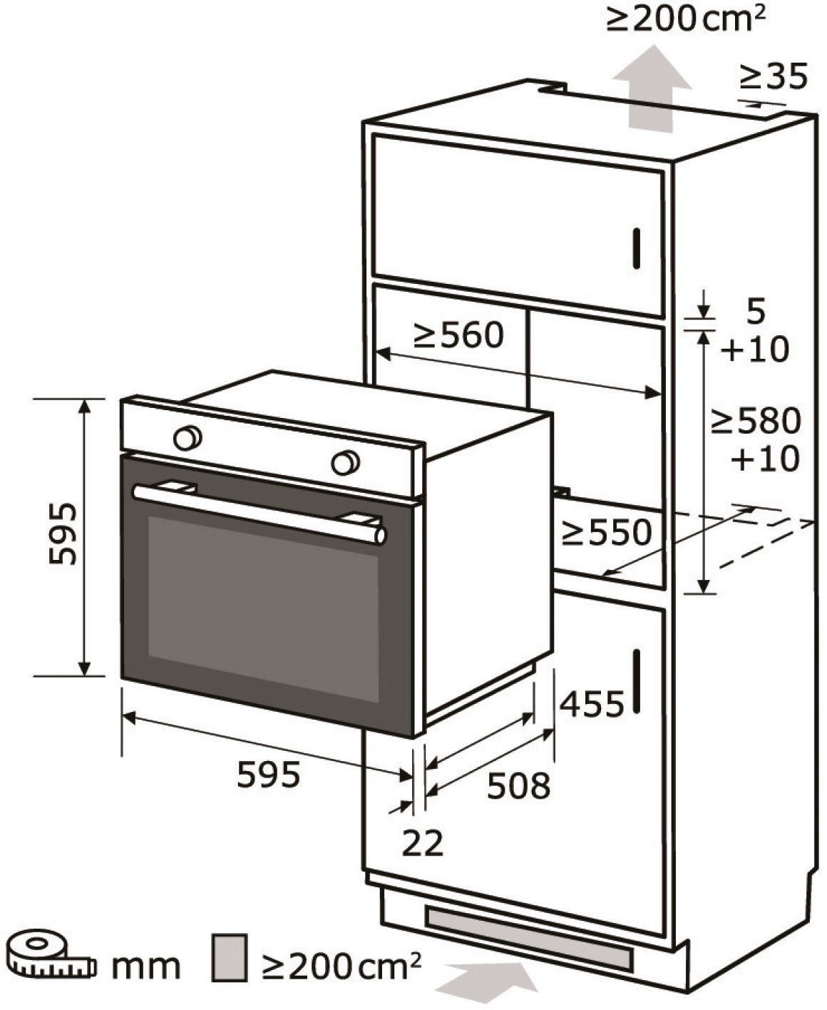 exquisit Backofen-Set »EBE76-9-H-020 inox«, mit Teleskopauszug nachrüstbar