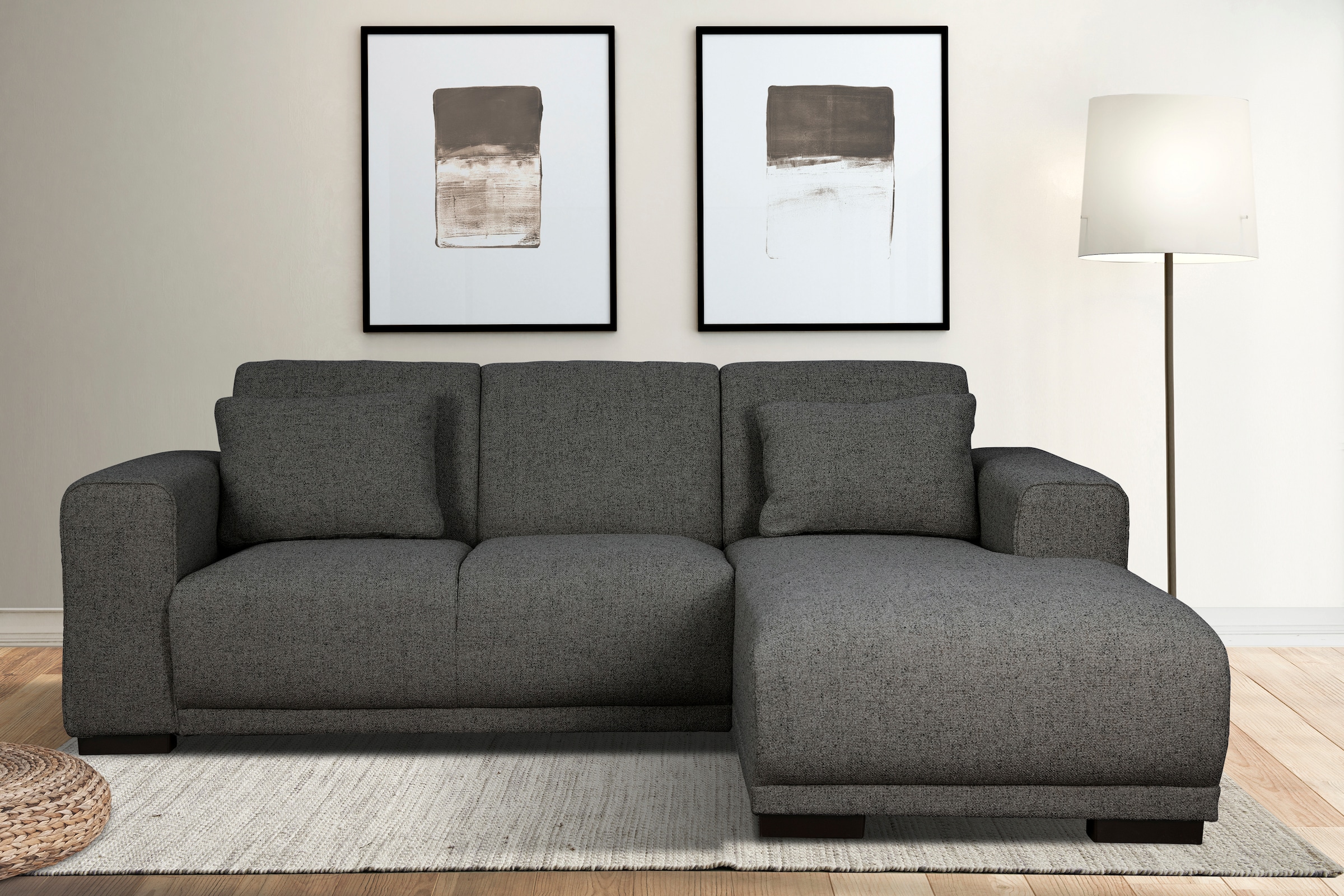 Home affaire Ecksofa »Bornholm incl. 2 Kissen, Stellmaße 234x162 cm L-Form«, Recamiere wahlweise links oder rechts bestellbar