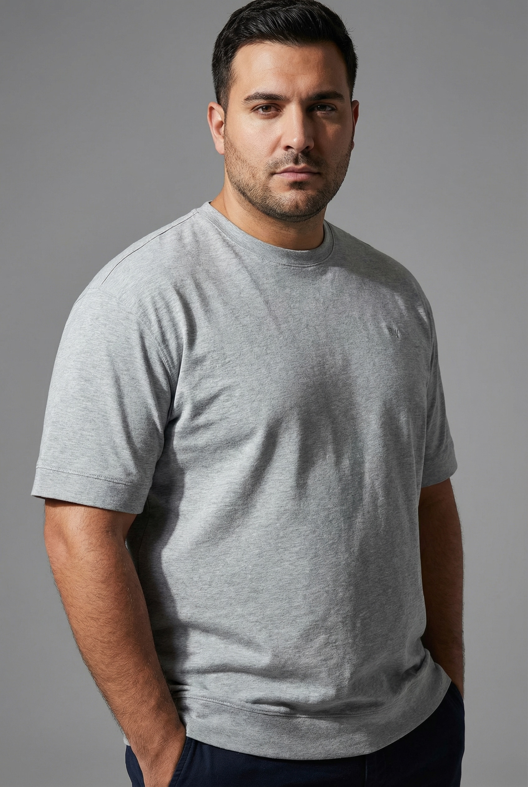 Man's World Plus Rundhalsshirt »auch in Grosse Größen bis Gr. 7XL Bauch-Fit« 2er-Pack,  Regular Fit, Kurzarm, unifarben, auch in großen Größen