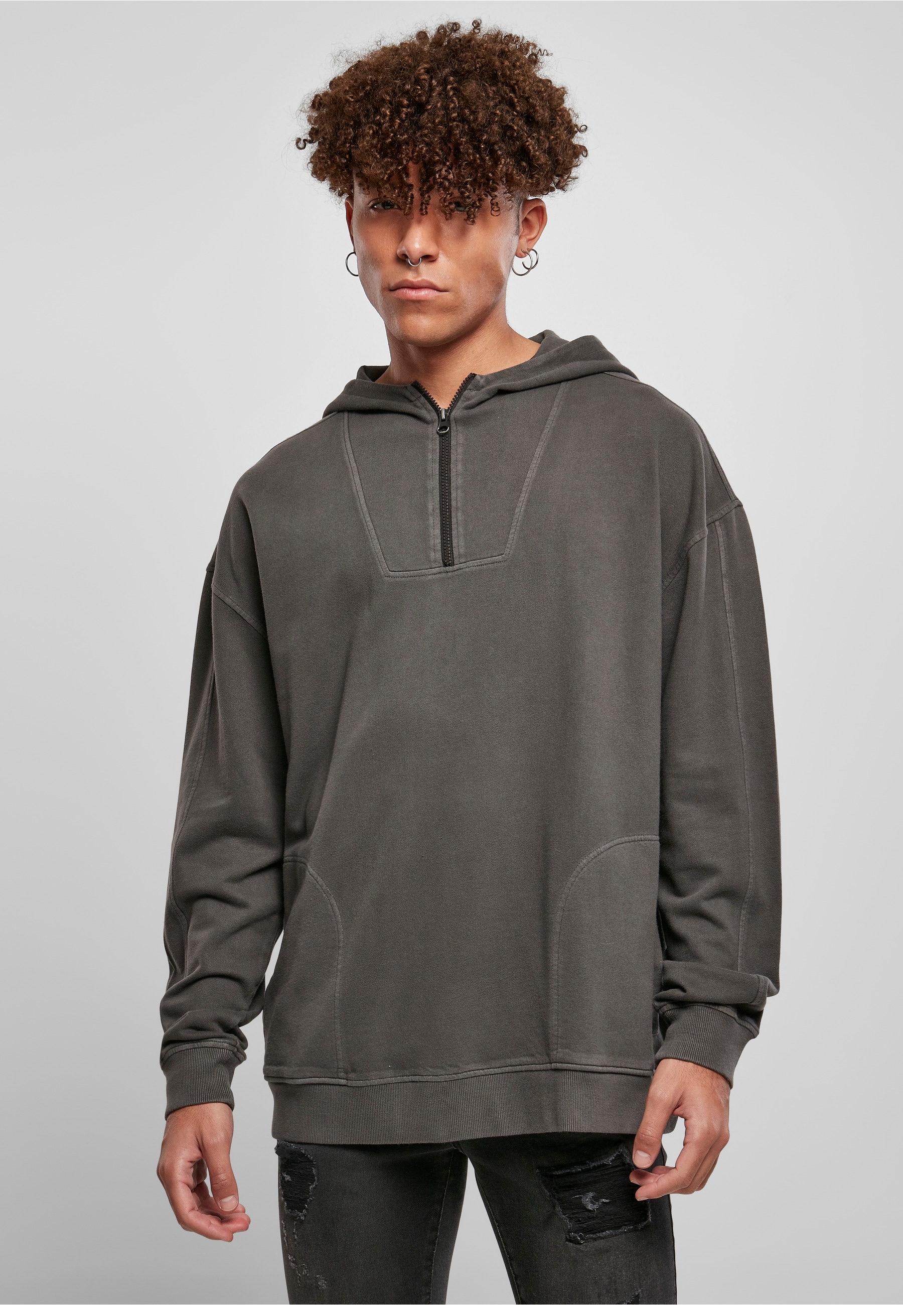 URBAN CLASSICS Kapuzenpullover »Urban Classics Herren Overdyed Camp Hoody« 1
