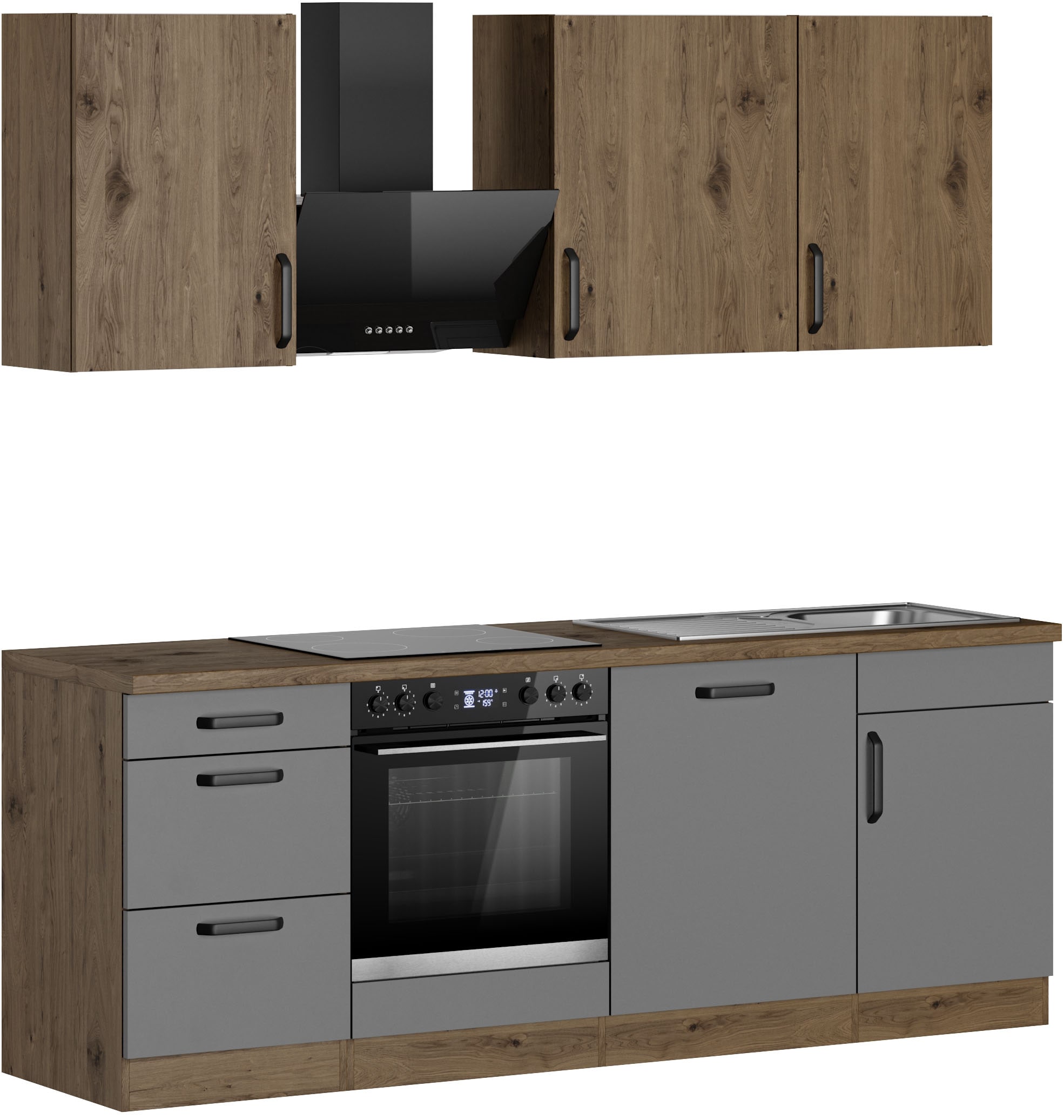 wiho Küchen Küchenzeile »Elba« wahlweise mit Hanseatic E-Geräten, Breite 220 cm