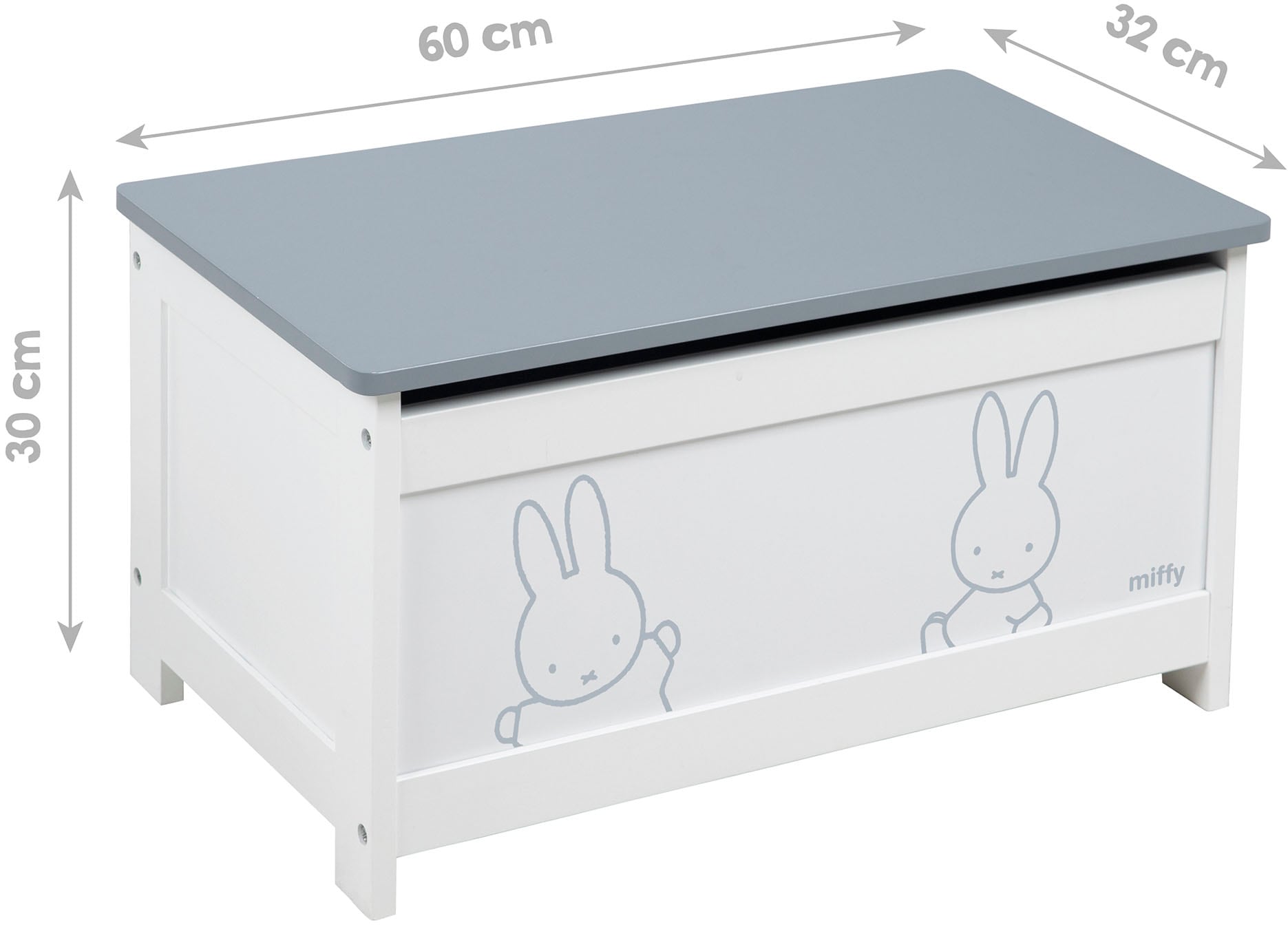 roba® Truhe »miffy®, weiß«, mit Deckelbremse; fürs Kinderzimmer