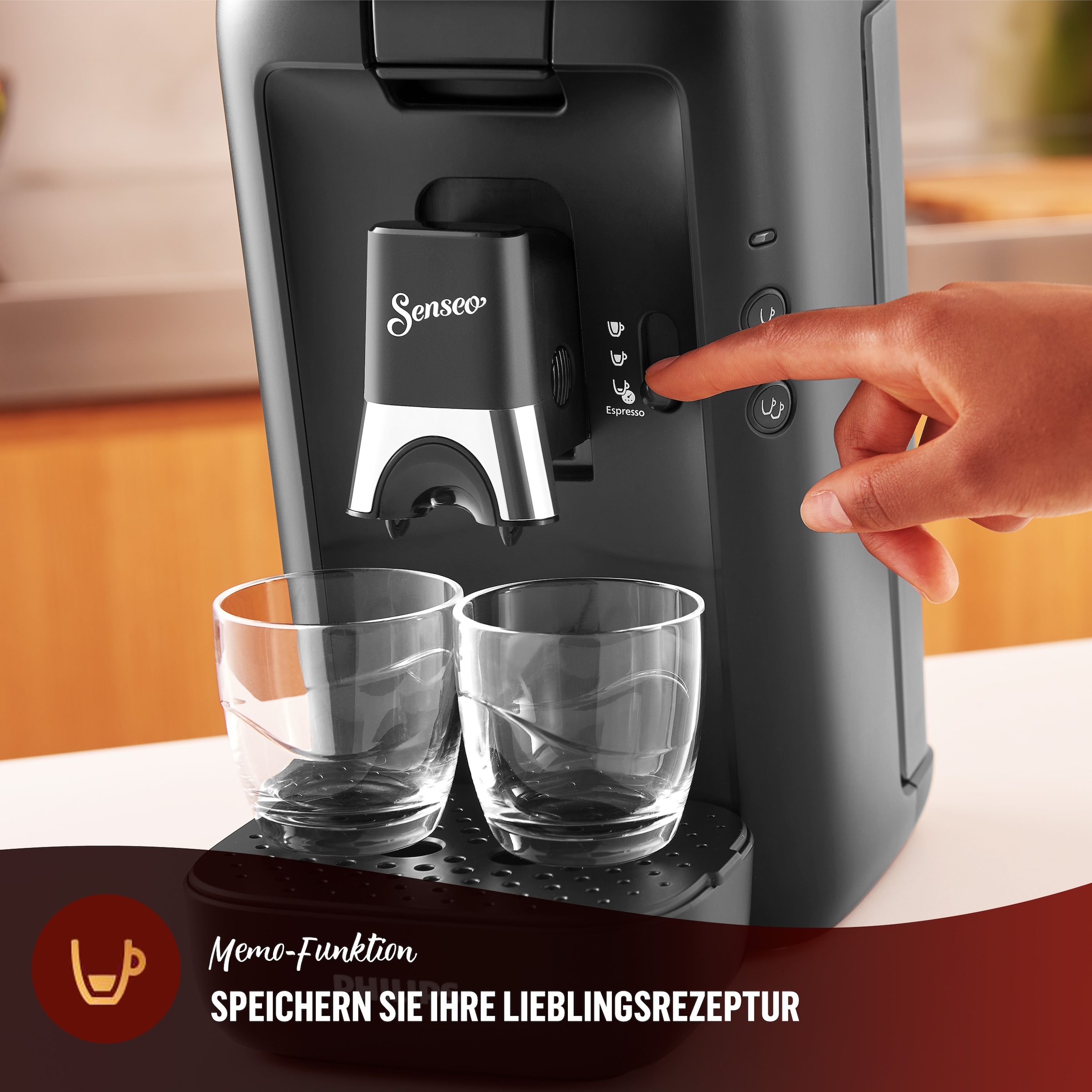 Philips Senseo Kaffeepadmaschine »Maestro CSA260/60, mit drei Kaffee-Einstellungen«, aus 80% rec. Plastik, Memo-Funktion, inkl. Gratis-Zugabe, Wert 14€ UVP