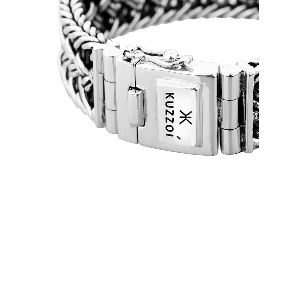 Kuzzoi Armband »Herren Silber Maskulin Oberfläche oxidiert«