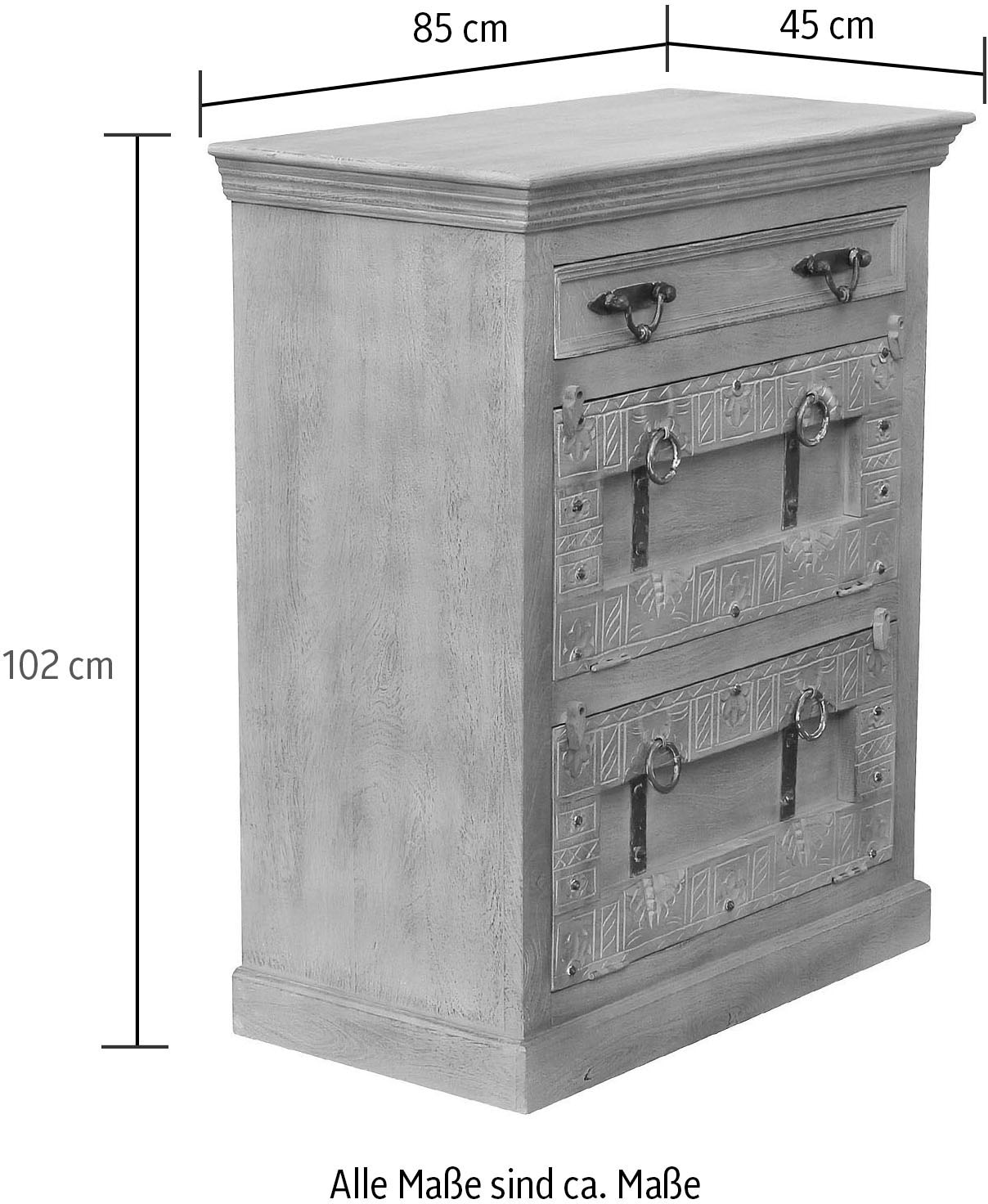 SIT Schuhschrank »Daipur« geschnitzte Verzierungen