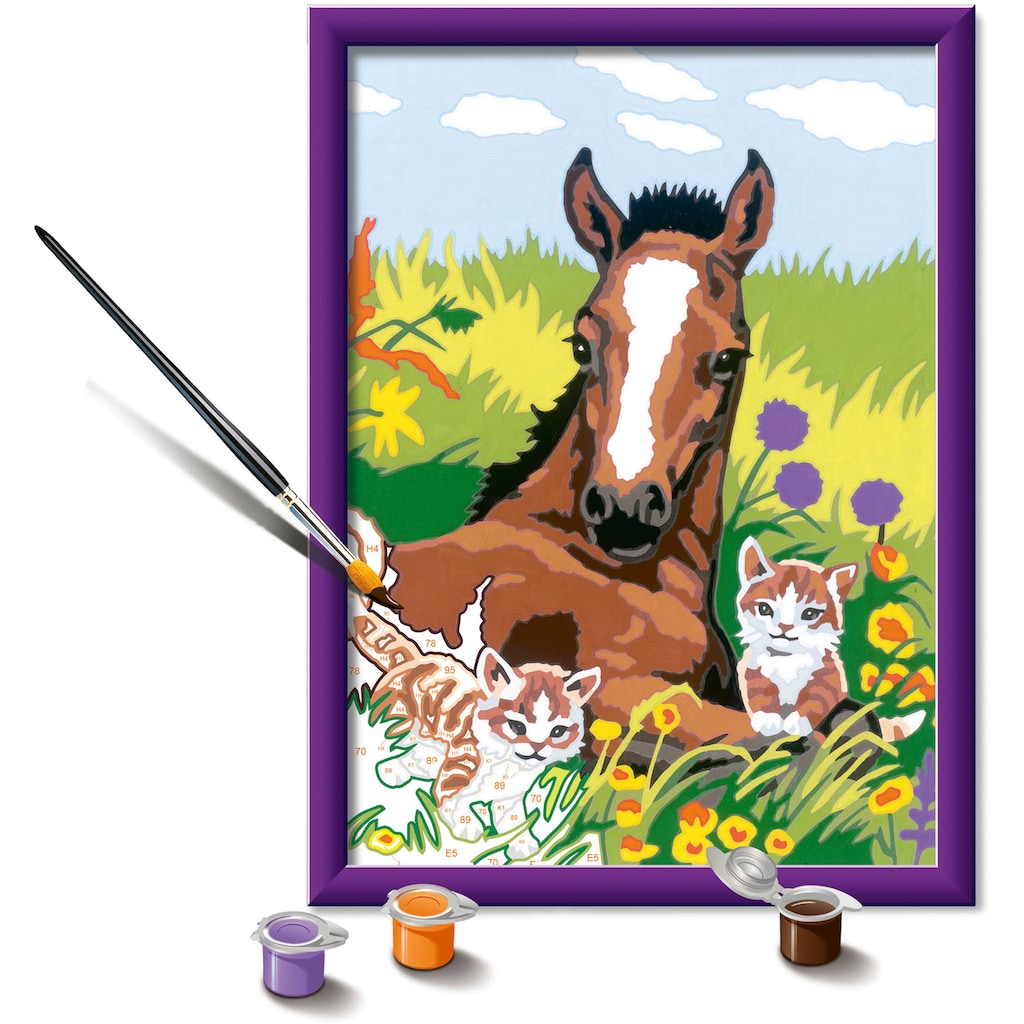 Ravensburger Malen nach Zahlen »Süße Tierkinder, Pferd«