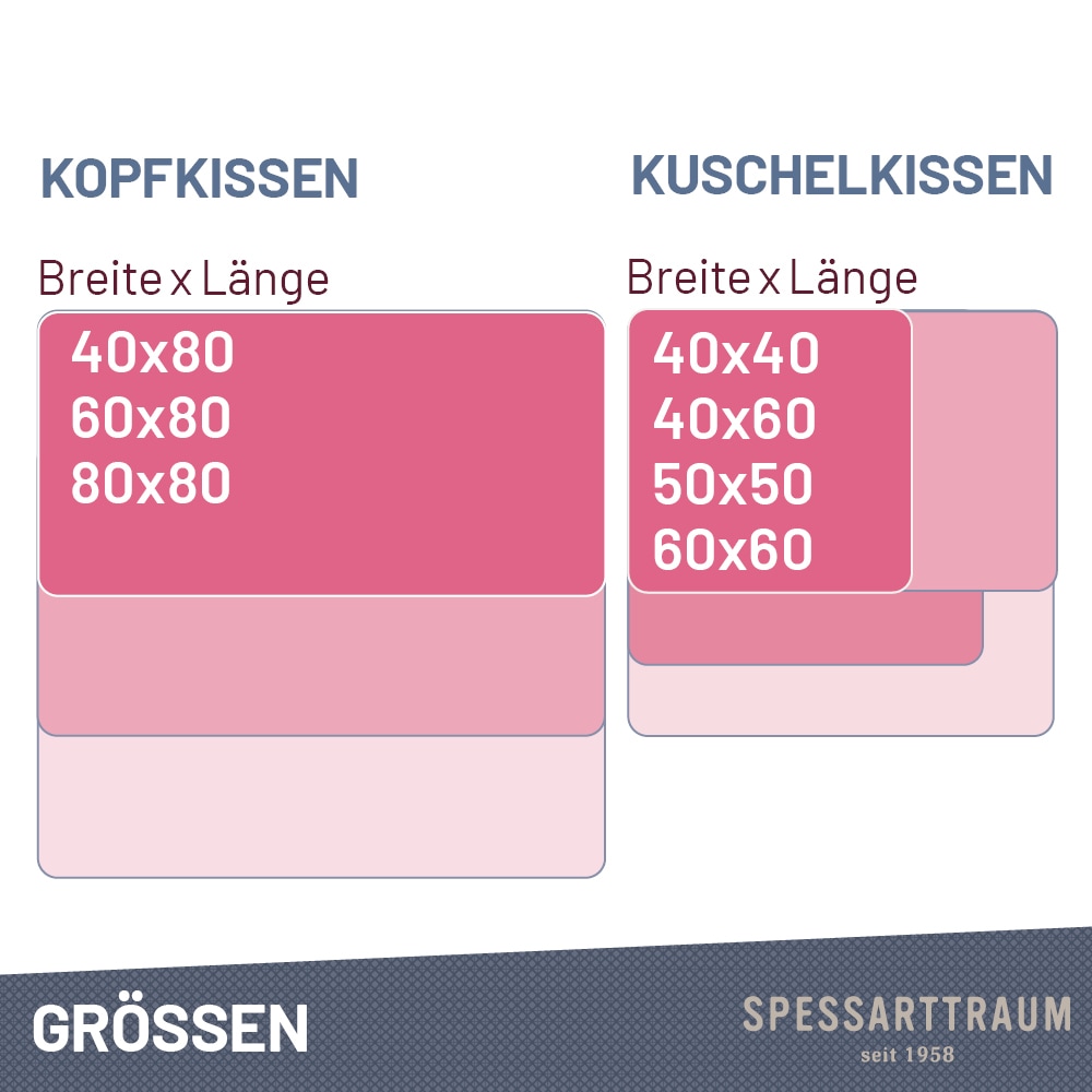 SPESSARTTRAUM Federkissen »FIRST CLASS«, Füllung: 100% Federn, Klasse 1, Downpass zertifiziert, Bezug: 100% Baumwolle, Made in Green, Hausstauballergiker geeignet, (1 St.), gute Stützkraft, Seitenschläfer & Rückenschläfer