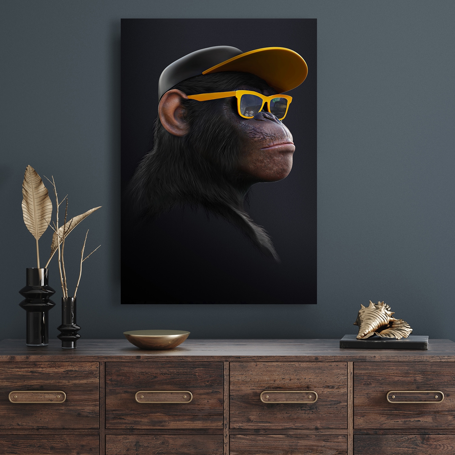 Affengeilebilder Leinwandbild »Affengeil Sonnenbrille by Juliano de Araujo auf Keilrahmen gespannt« 1 Stk. tlg. Kunstdruck Wandbild Bild in verschiedenen Formaten