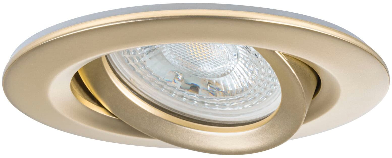 Paulmann LED Einbauleuchte »LED Einbauleuchte Nova Plus IP65 rund 93mm 30° dimmbar Gold matt«, 3 flammig, Leuchtmittel GU10 | LED fest integriert