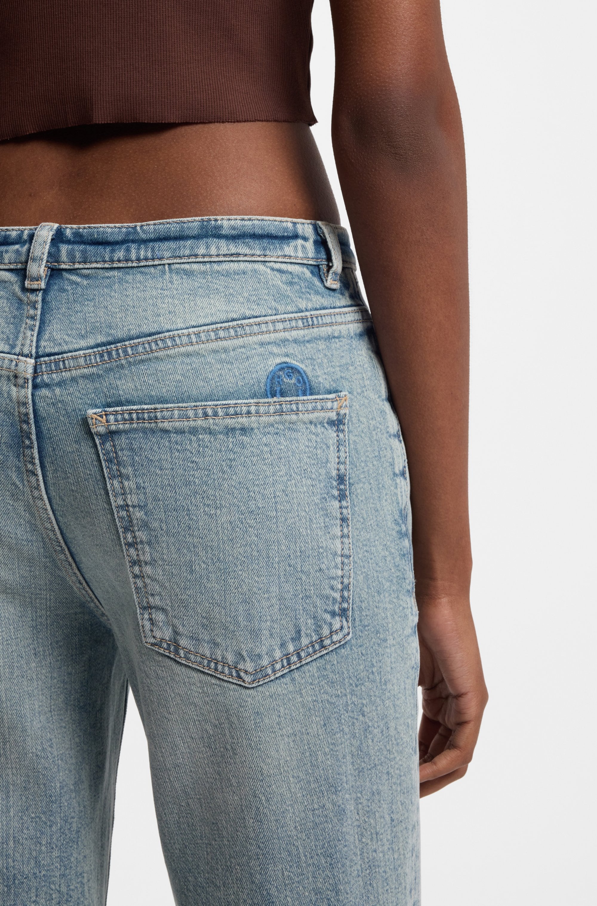 HUGO Bootcut-Jeans »Gelissa« Mid Rise, weit ausgestellt