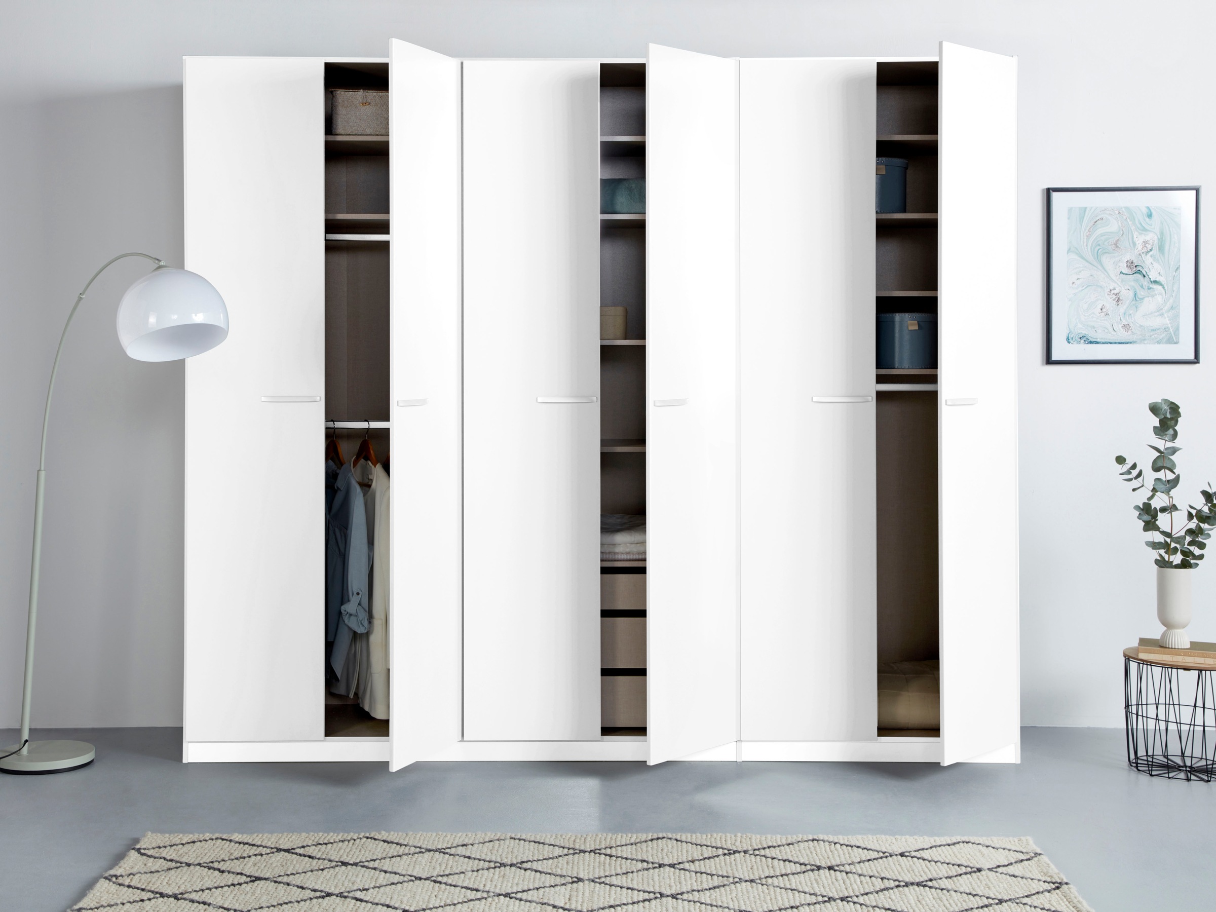 rauch Drehtürenschrank »Kleiderschrank Schrank Garderobe TOPSELLER OTELI inkl. Inneneinteilung«, mit 3 Innenschubladen extra Böden optional mit Spiegel MADE IN GERMANY