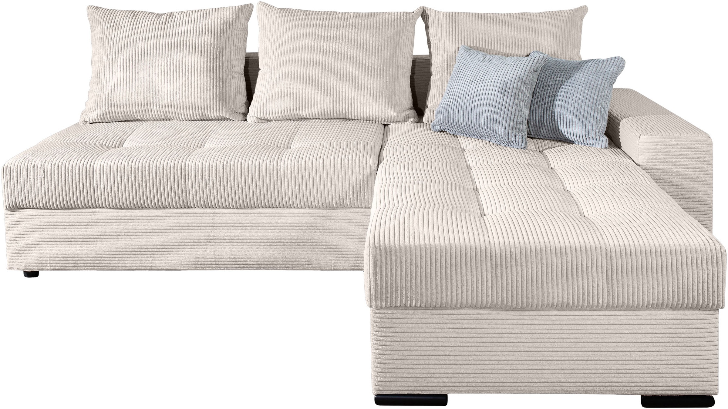 COLLECTION AB Ecksofa »Josy L-Form, B: 214 cm in Cord, Cord-Mix« mit Bettfu günstig online kaufen