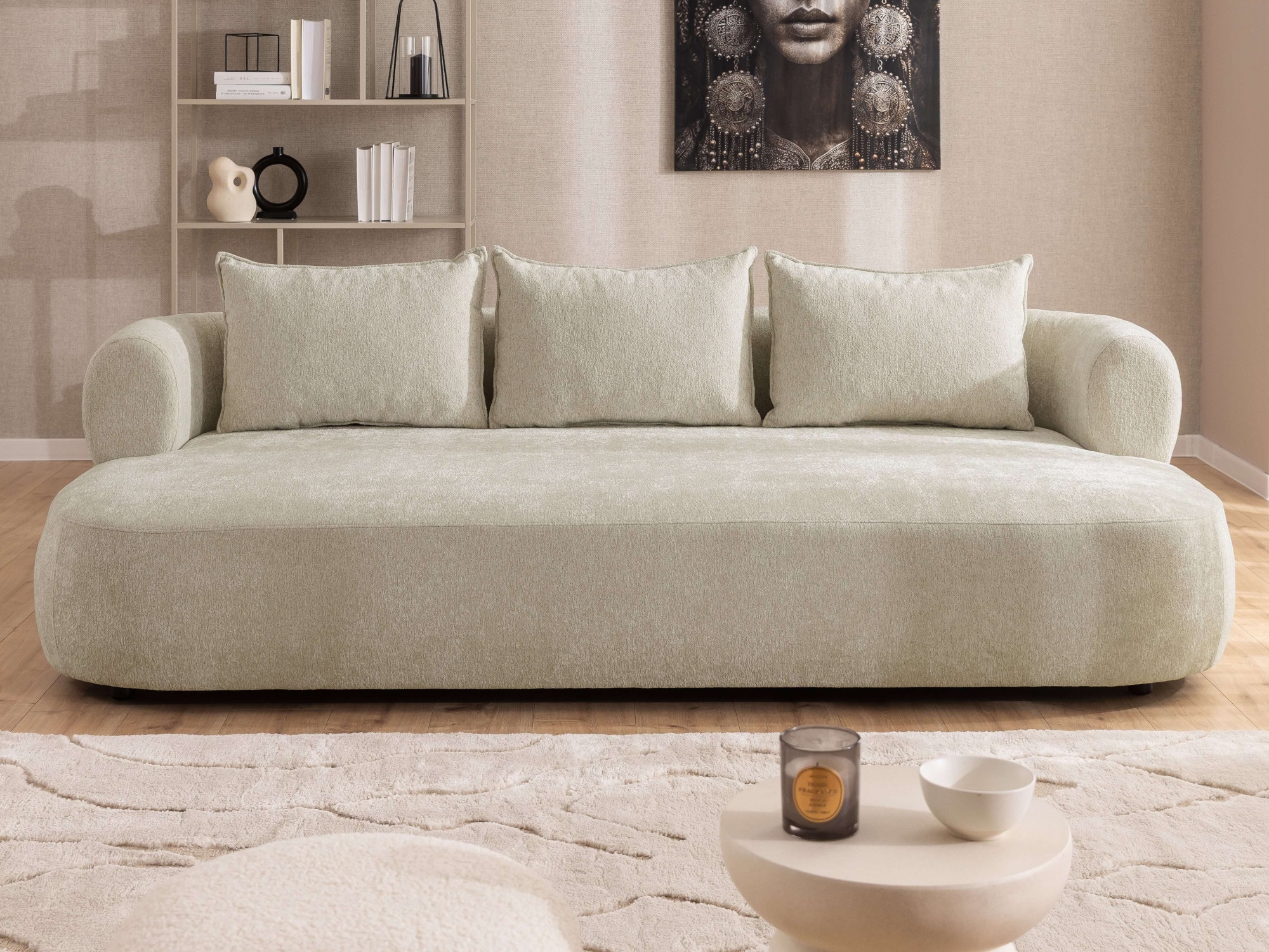 Home affaire Big-Sofa »LUSSAC 4-Sitzer Design-Sofa mit Zierkissen, Maße B/T günstig online kaufen