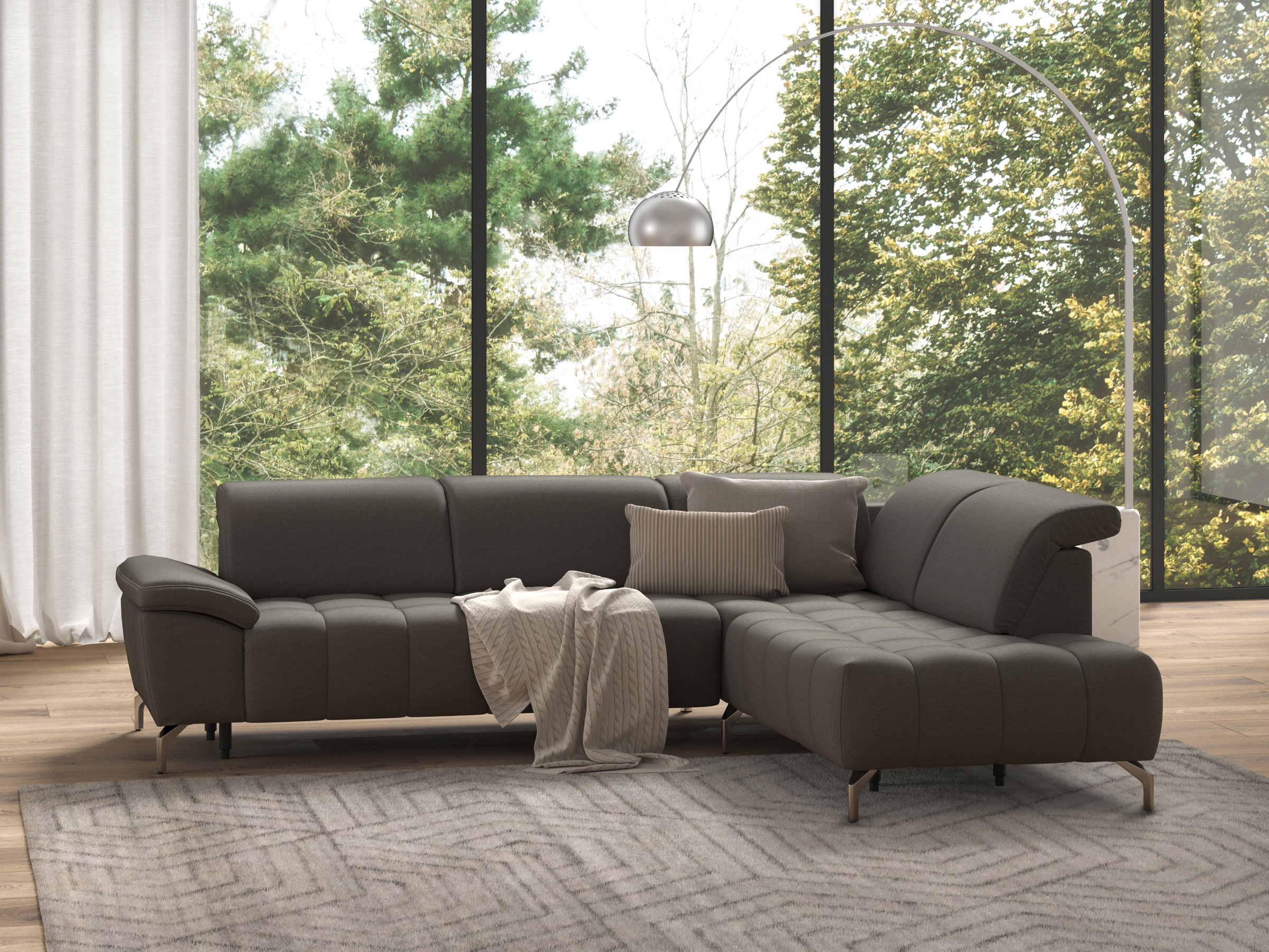 sit&more Ecksofa »Cool L-Form«, wahlweise mit Kopfteilverstellung und Vorzi günstig online kaufen
