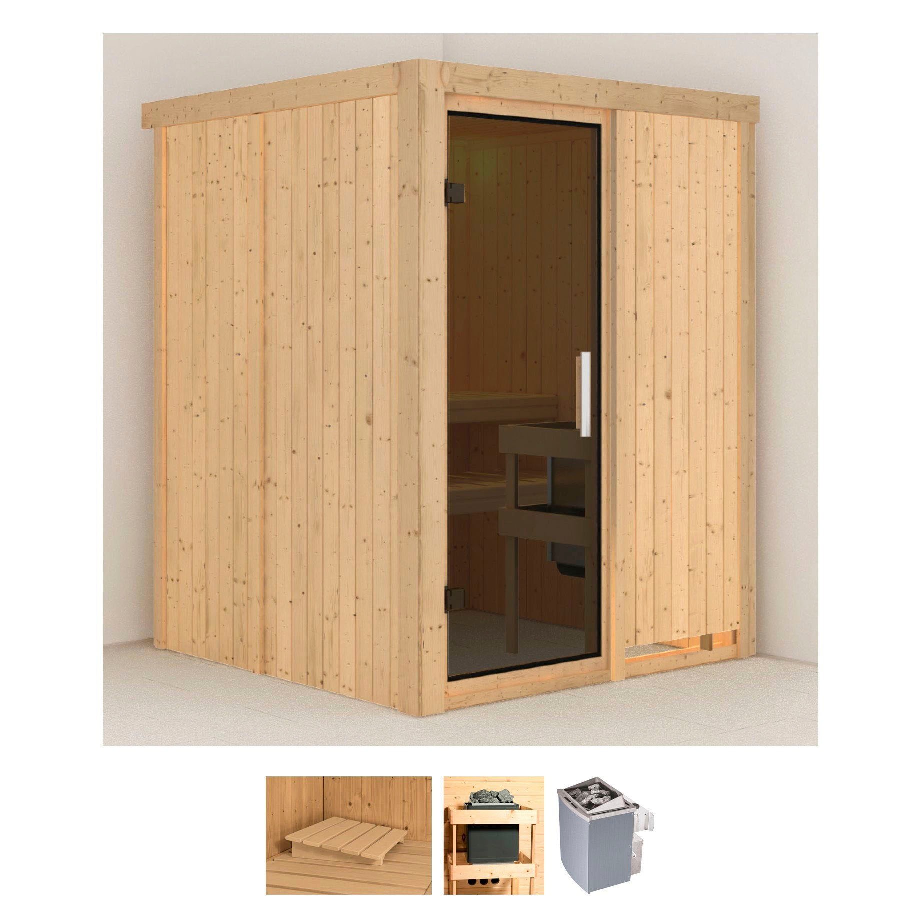Karibu Sauna »Norin«, 9 KW-Ofen mit integrierter Steuerung günstig online kaufen