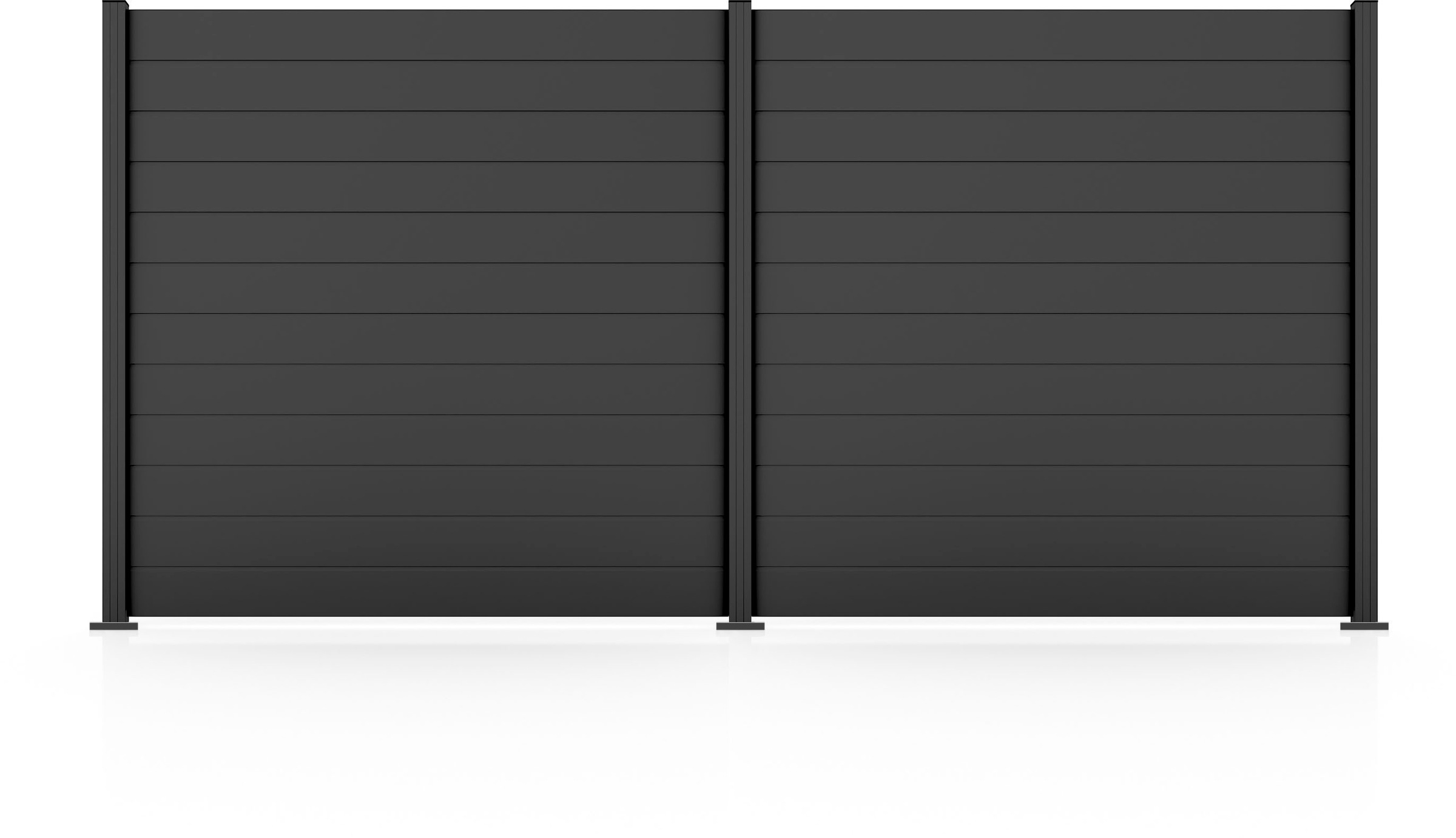 STAKET PRO Gartenzaun »Komplettzaun Paneel 150«, LxH: 368,4x187 cm, 2 Elemente á 180 cm Breite