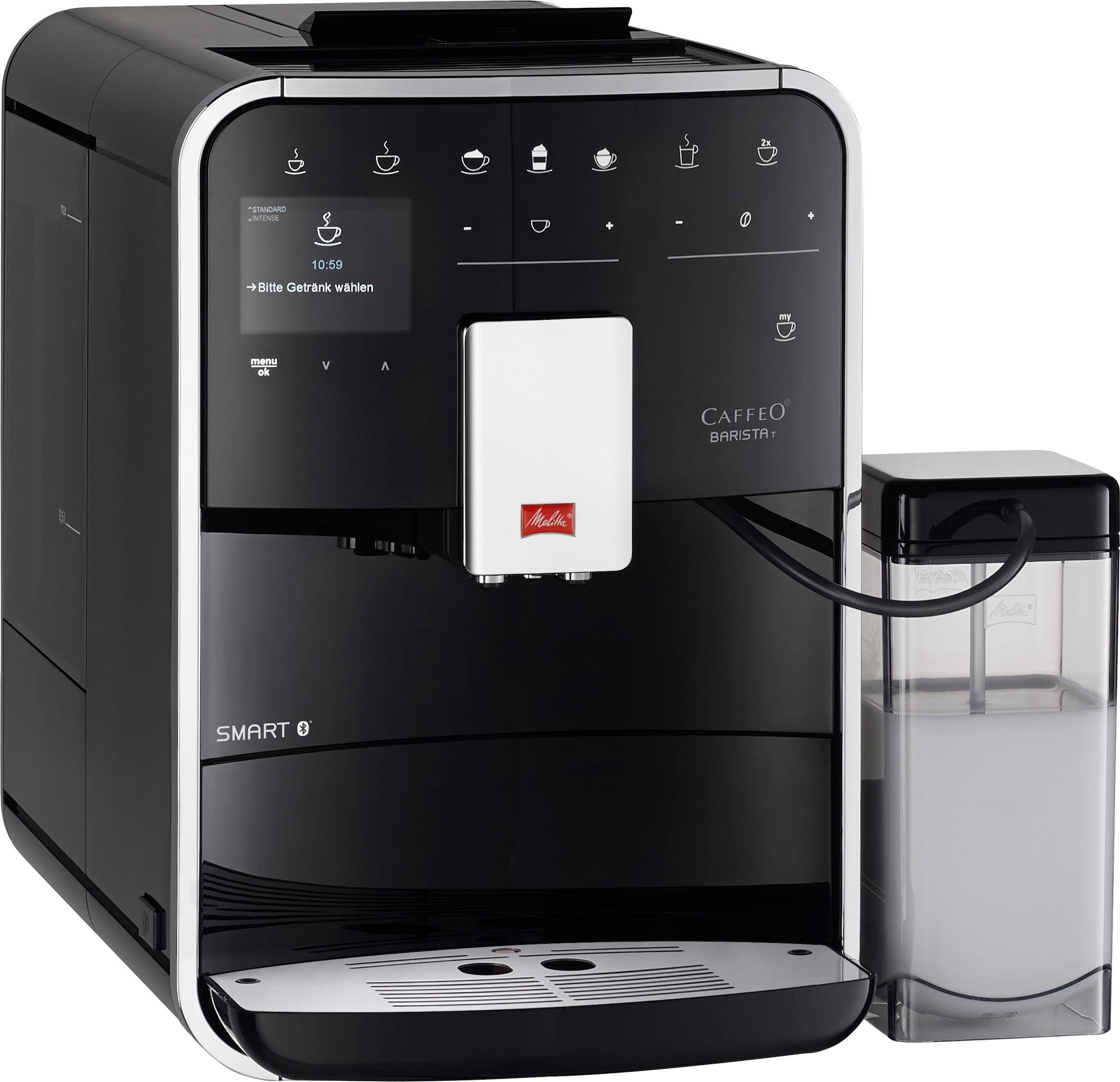 Melitta Kaffeevollautomat »Barista T Smart® F 83/0-102, schwarz«, 4 Benutzerprofile& 18 Kaffeerezepte, nach italienischem Originalrezept