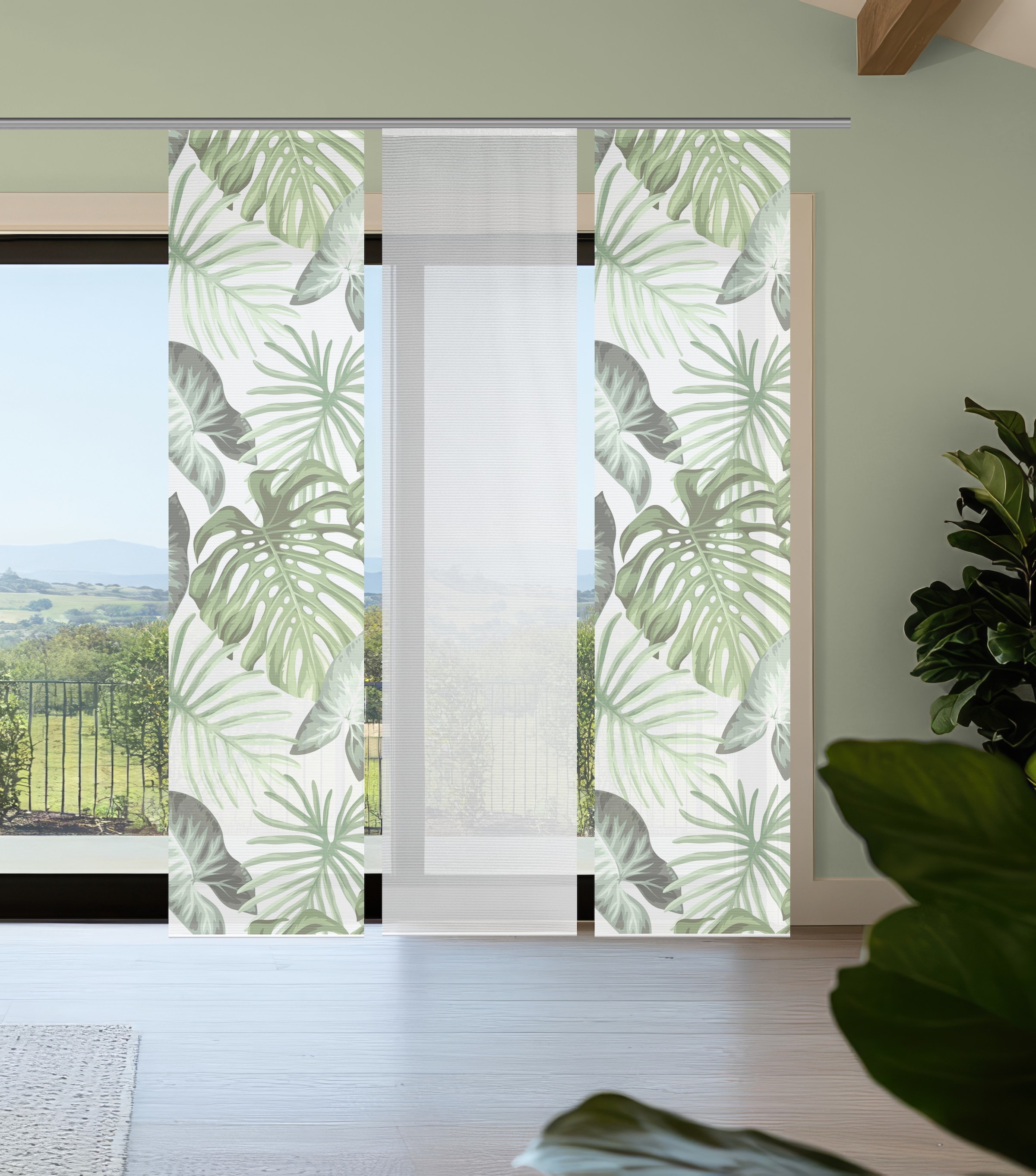 Vision S Schiebegardine »SANJA« Paneelwagen 3 Stk. tlg. Schiebevorhang,Bamb günstig online kaufen