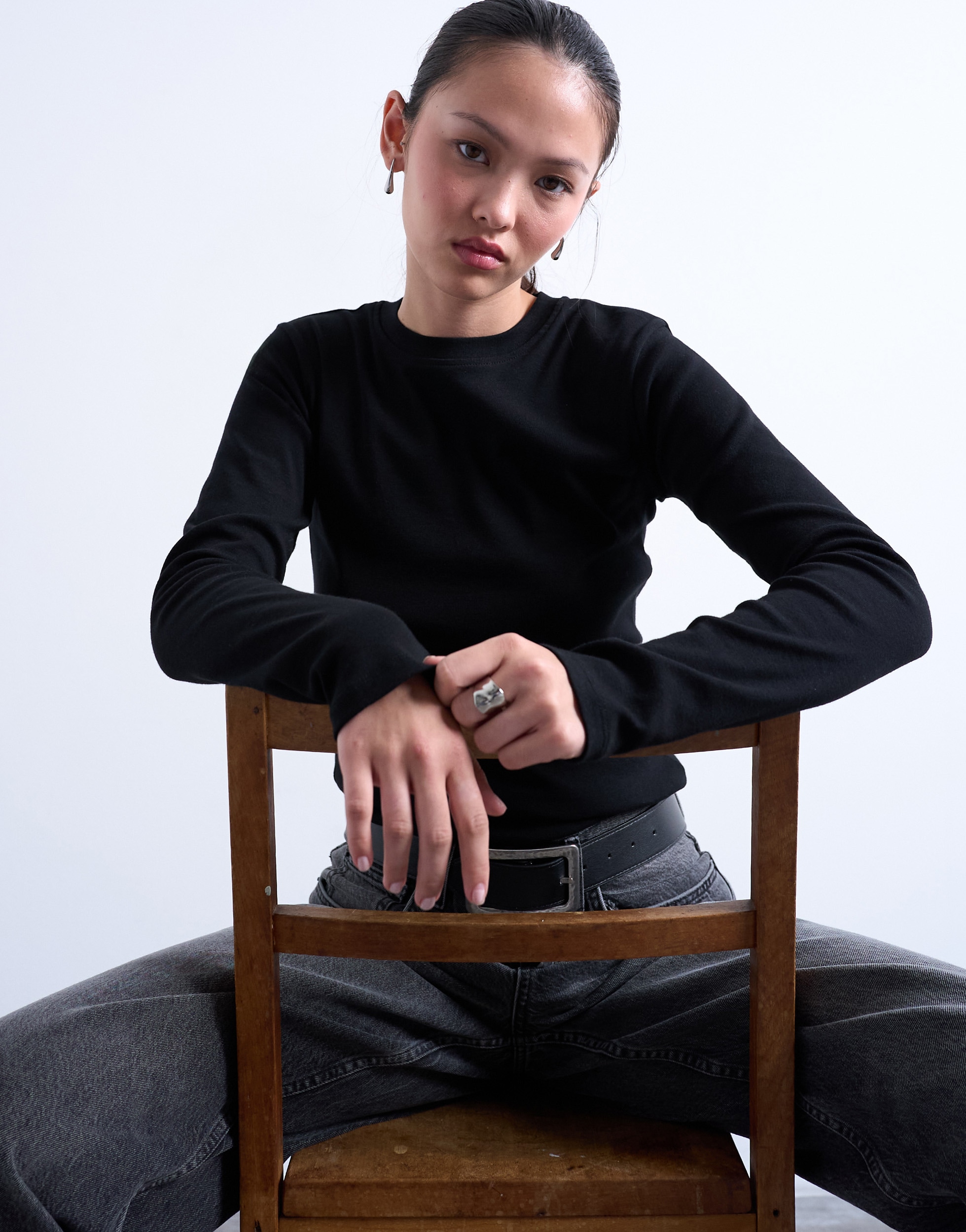 TOPSHOP Langarmshirt »TSEVERYDAY LS TOP JRS NOOS« Baumwolle, regular fit