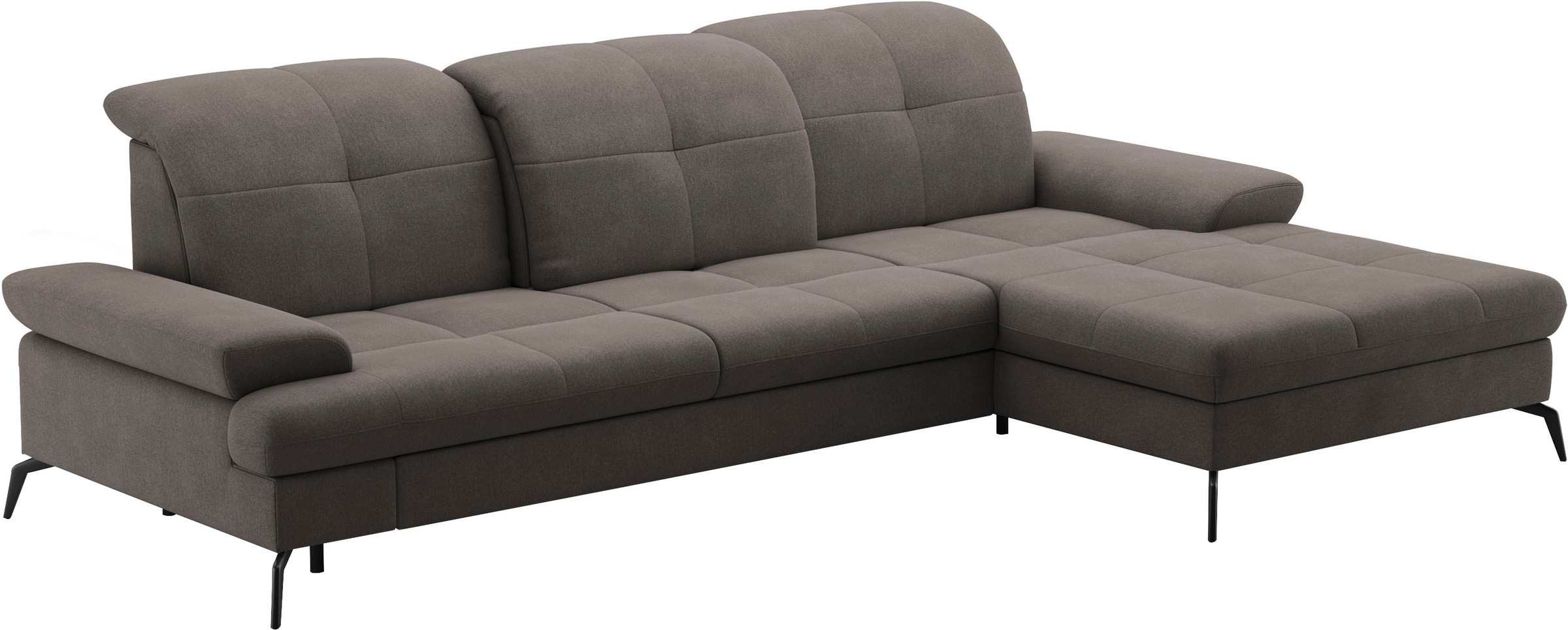 sit&more Ecksofa »Amica, L-Form, inkl. Sitztiefenverstellung & Armteilverstellung«, wahlweise mit Bettfunktion, Bettkasten und Kopfteilverstellung