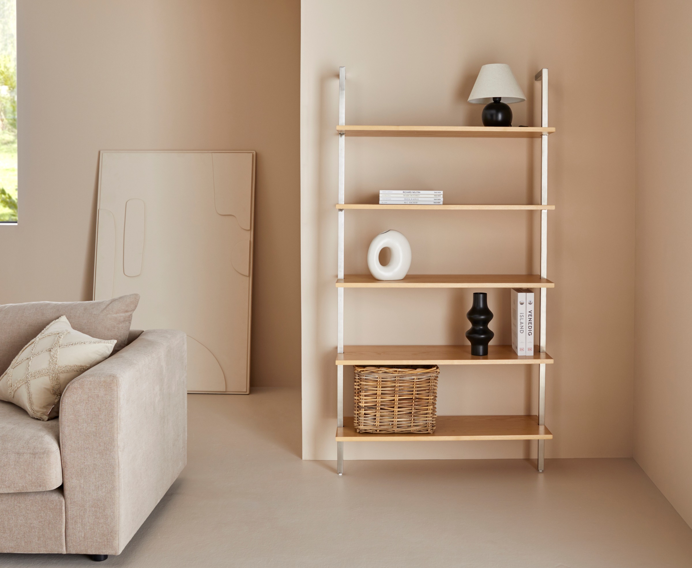 LeGer Home by Lena Gercke Schreibtischlampe »Amara, Tischlampe mit Schnurschalter exkl 1x E27 max 40W, Stoffschirm«, 1 flammig, Leuchtmittel E27 | Leuchtmittel wechselbar, Keramik Fuß, Schirm beige Kegelform, Höhe 29cm Ø 25cm Nachttischlampe