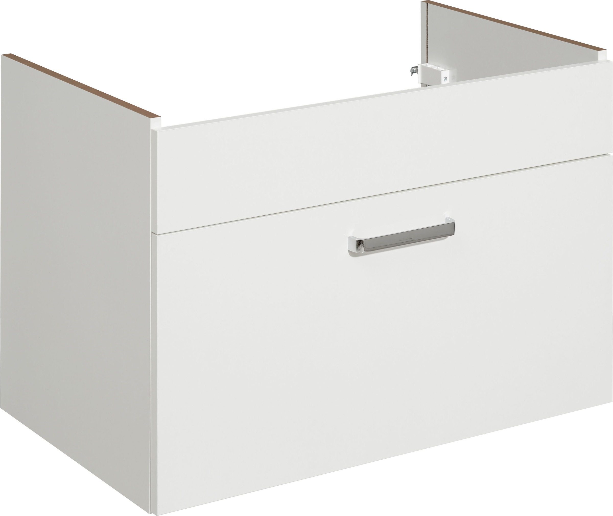 Saphir Badmöbel-Set »Quickset 4-teilig, Keramik-Waschtisch mit LED-Spiegelschrank«, (5 St.), Unterschrank, Hängeschrank, inkl. Türdämpfer, Griffe Chrom Glanz