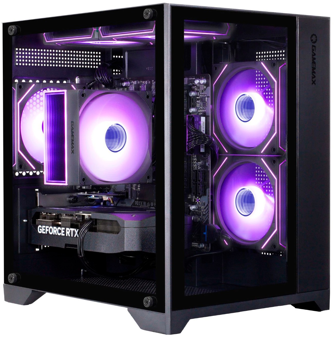 GAMEMAX Gaming-PC-Komplettsystem »MegaDeal Infinity Mini BK 2834 Ryzen 5 7500F 16GB 1TB SSD RTX 5060Ti« 27 ″ AMD Ryzen 5 GeForce RTX™ 5060 Ti 16 GB RAM 1.000 GB SSD Windows 11, DDR5 RAM + MSI PRO MP272L LCD-Monitor, 68,6cm (27")