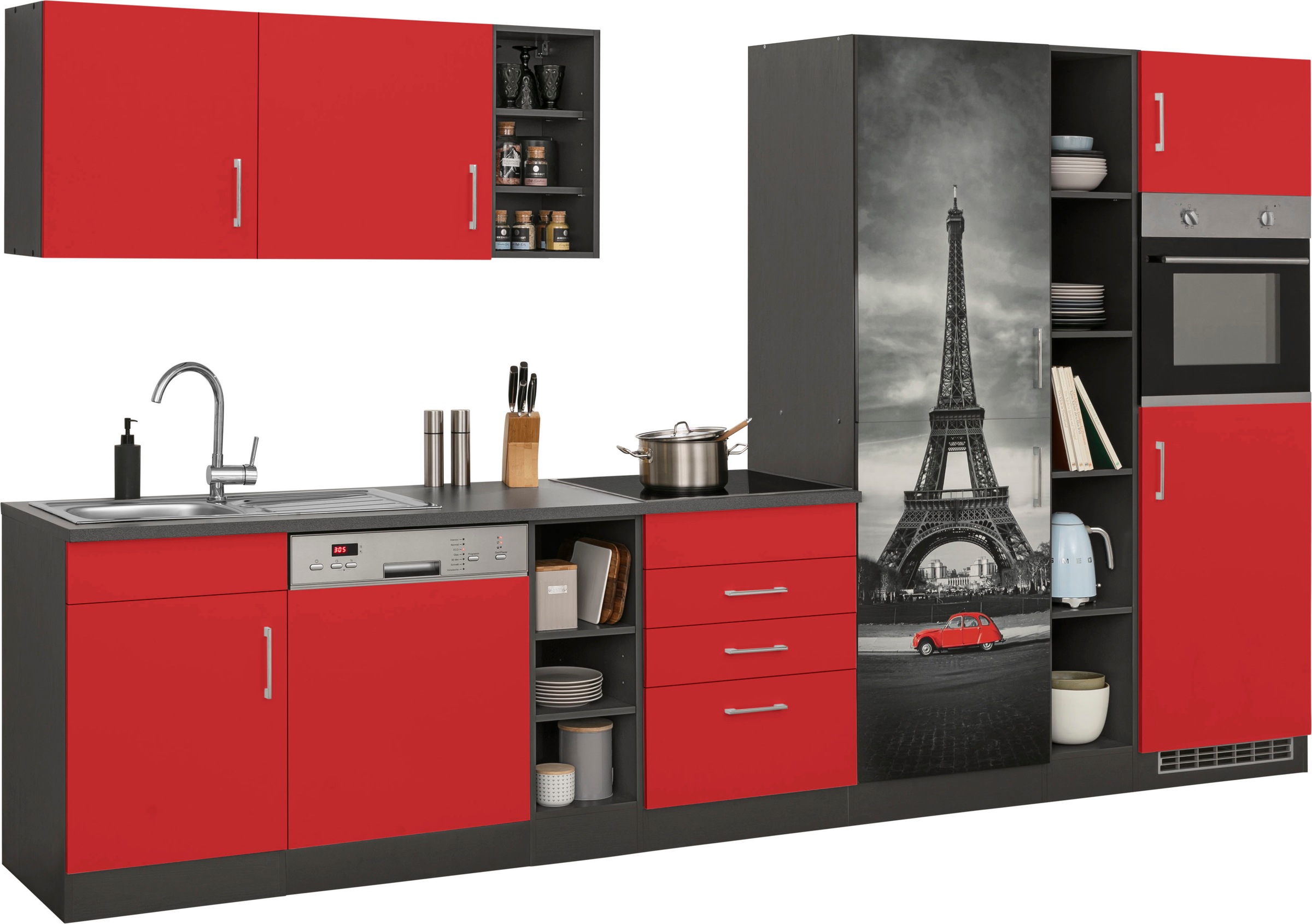 HELD MÖBEL Küchenzeile »Paris«, ohne E-Geräte, Breite 350 cm günstig online kaufen