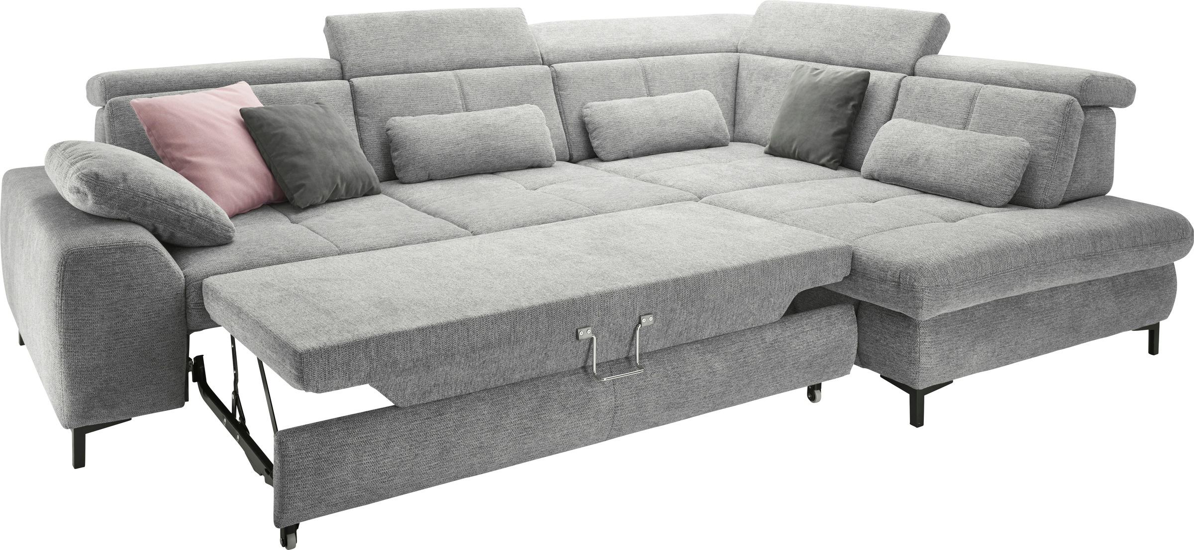 set one by Musterring Ecksofa, Kaltschaumpolsterung, Flachgewebe, whlw. mit Funktionen, Sitzhöhe 49