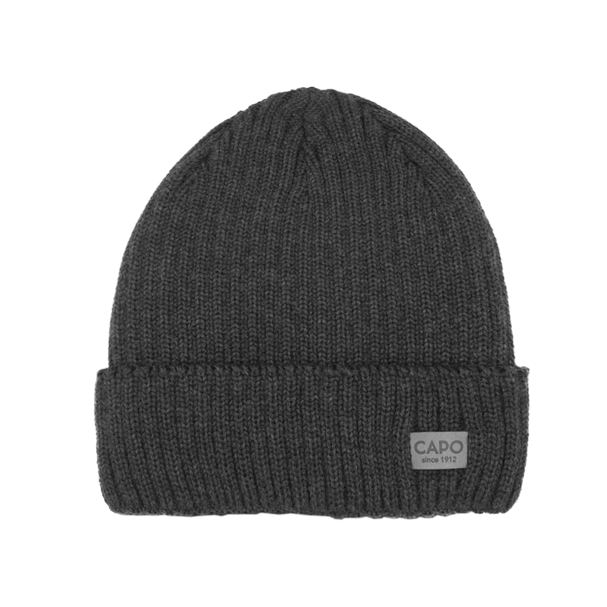 CAPO Strickmütze mit Merinowolle, atmungsaktiver Tragekomfort, gefüttert anthracite