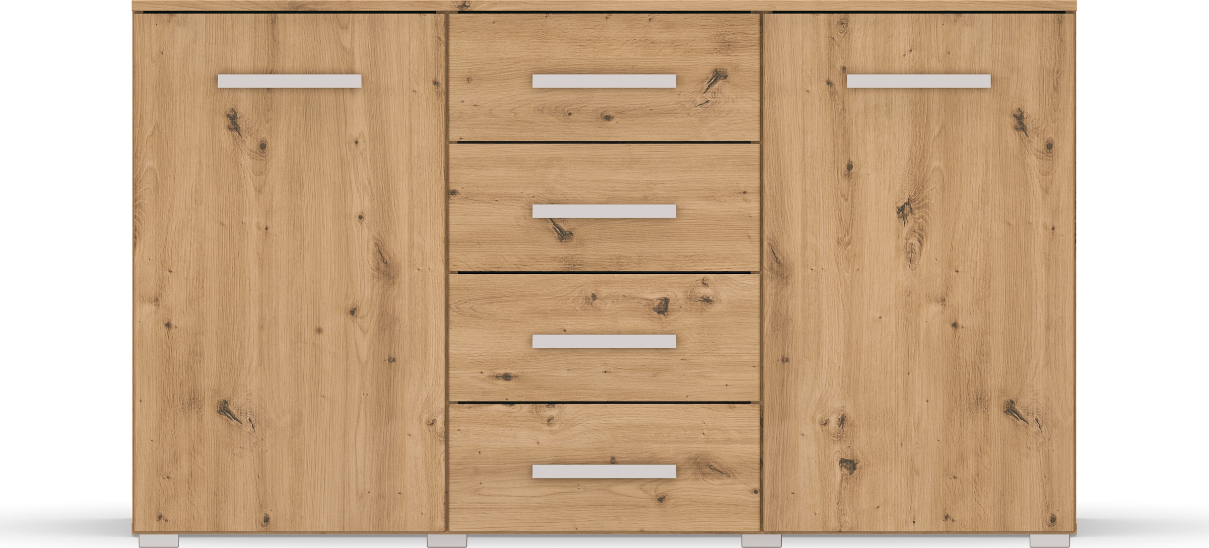 rauch Schubkastenkommode »Sideboard Kommode Kombikommode KOLUNA mit Dekorfront«, mit 4 Schubkästen und 2 Türen sowie Metallgriffen MADE IN GERMANY