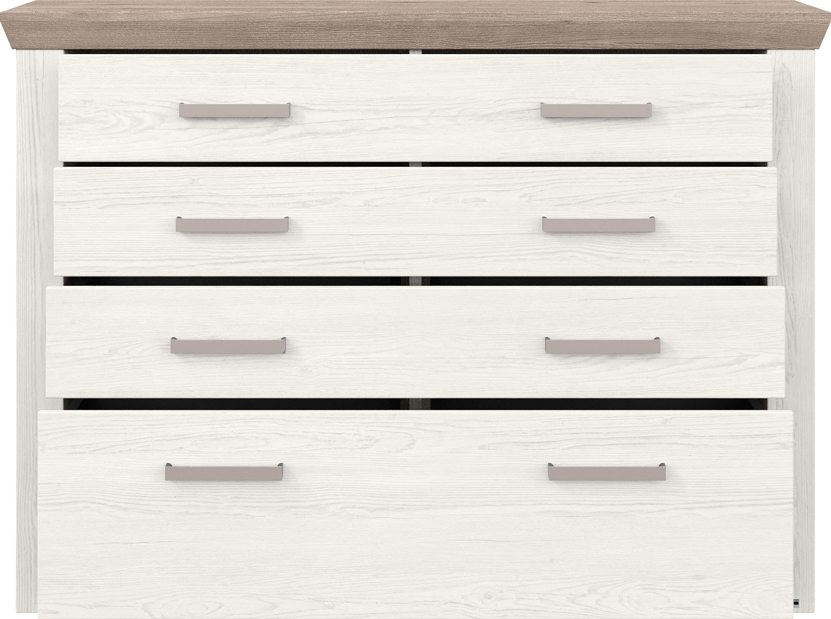 set one by Musterring Kommode »York Schlafen«, (1 St.), 8 Schubkästen an 4 Fronten, zwei Farbvarianten, Metallgriff, B129cm