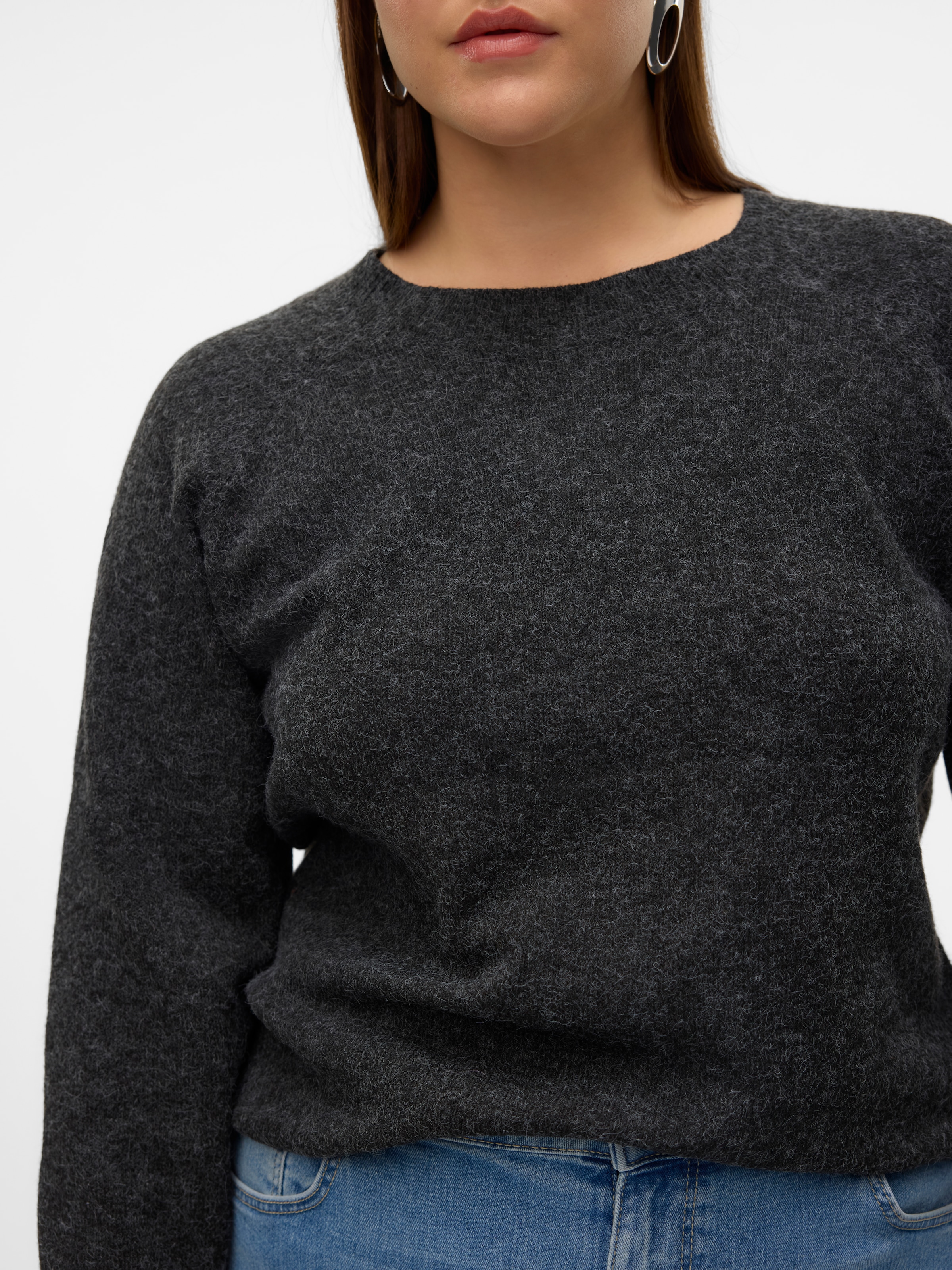 Vero Moda Curve Rundhalspullover »VMCDOFFY LS O-NECK BLOUSE GA NOOS CUR«