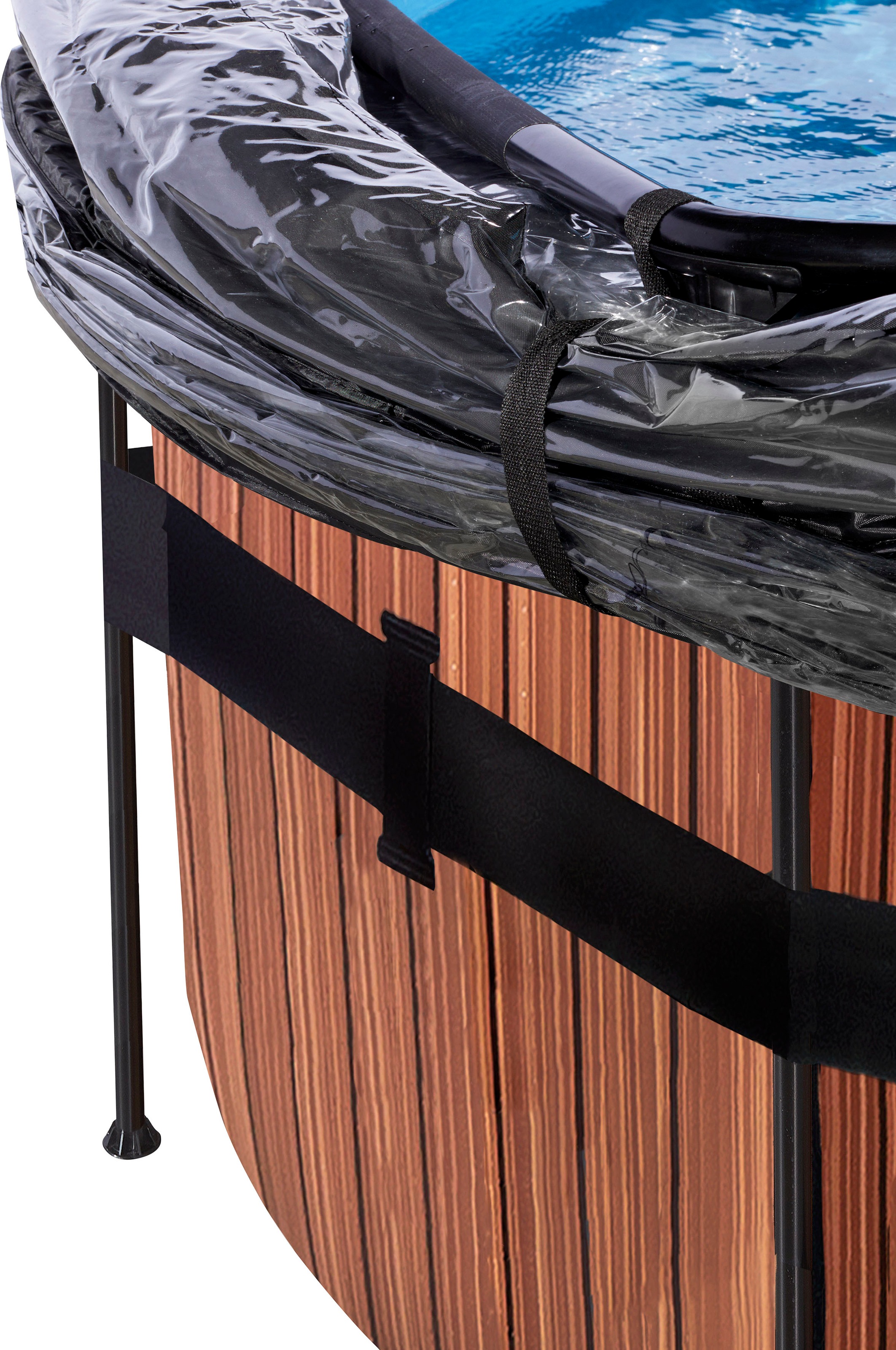 EXIT Framepool »inkl. multifunktionaler Poolabdeckung«, (Set, 4 tlg.), ØxH: 488x 122 cm, mit Sandfilteranlage und Sicherheitsleiter