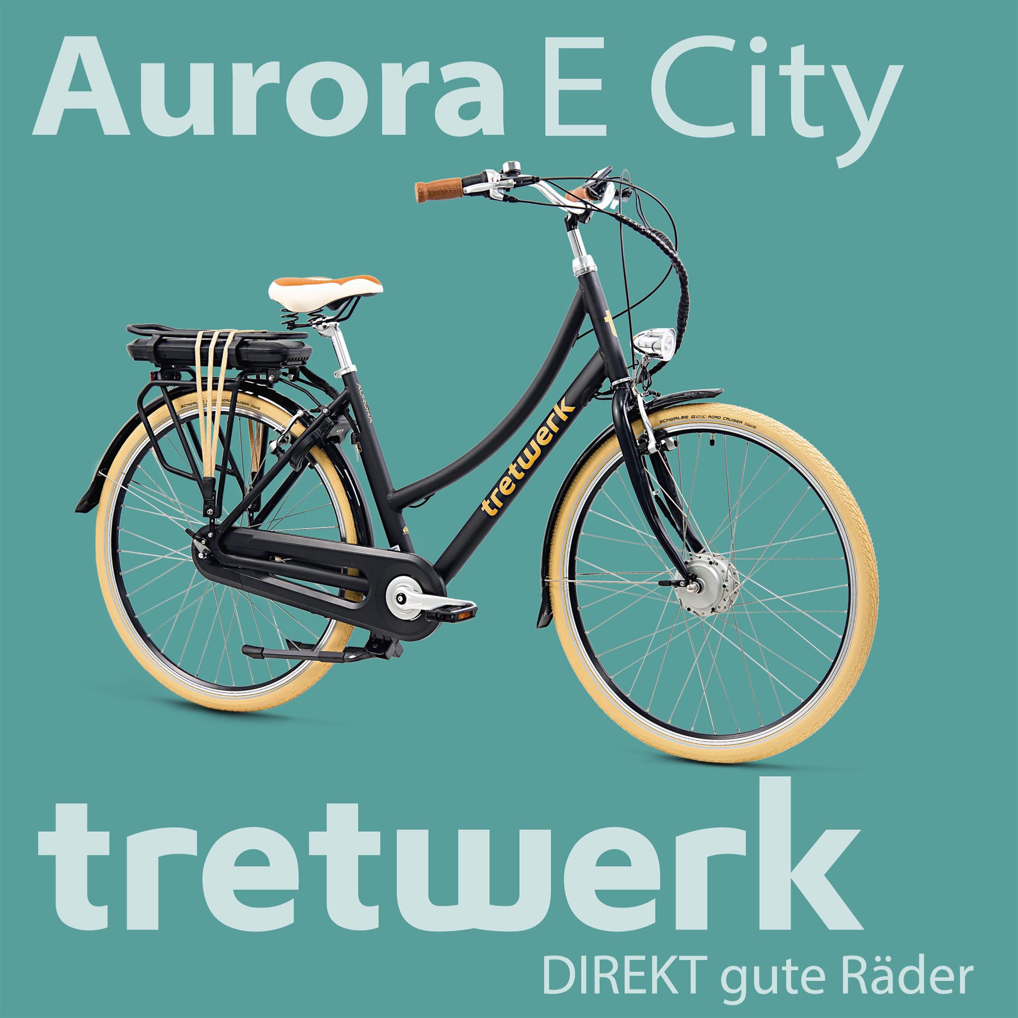 Tretwerk E-Bike »Aurora«, 7 Gang, Frontmotor 250 W, (im Retro-Stil), Pedelec, Elektrofahrrad für Damen u. Herren