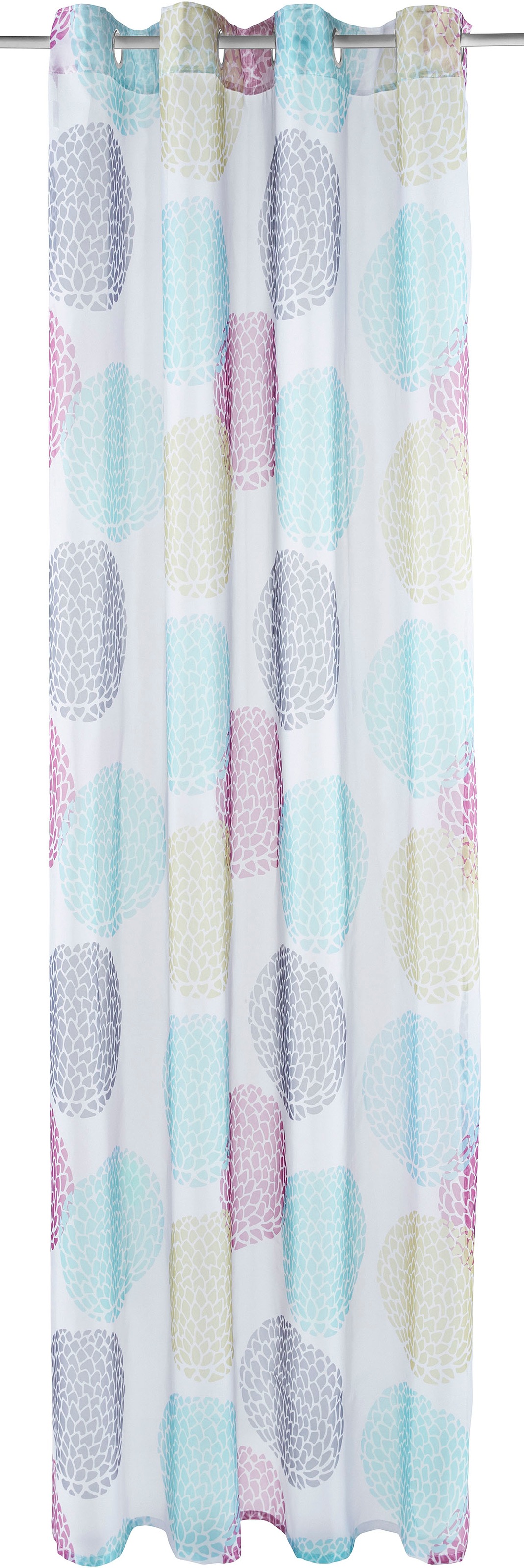 my home Gardine »BELEM« Ösen 1 Stk. tlg. 1 Schal, Polyester, Kreise günstig online kaufen