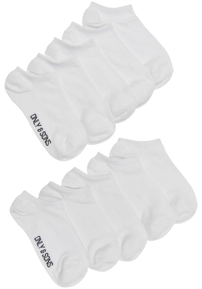 ONLY & SONS Sneakersocken »ONSFINCH SNEAKER SOCK 10-PACK NOOS« Packung, 10 Paar tlg. Baumwollmischung, Einheitsgröße