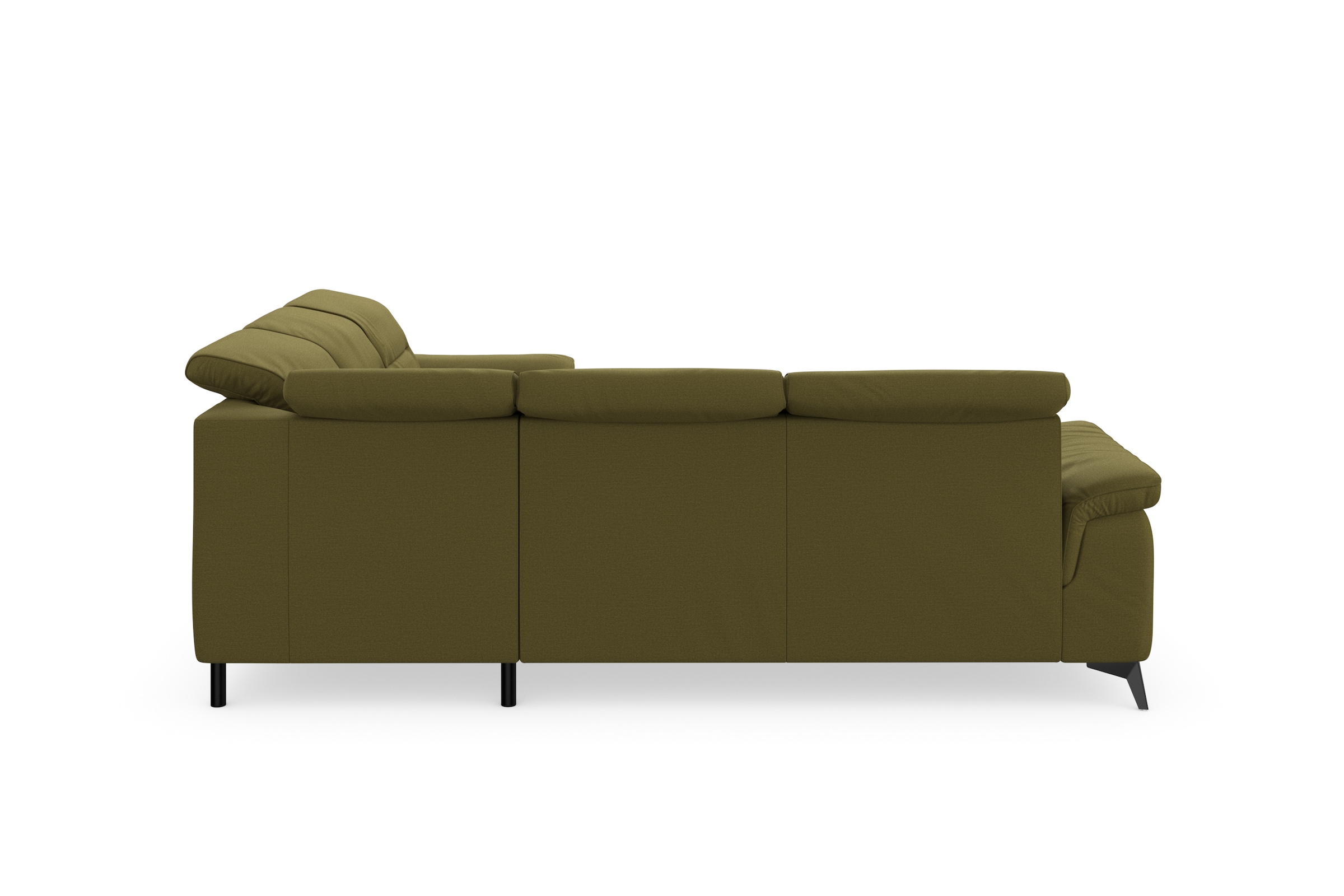 sit&more Ecksofa »Sinatra L-Form«, optinal mit Kopfteilverstellung und Armteilfunktion, Metallfüße