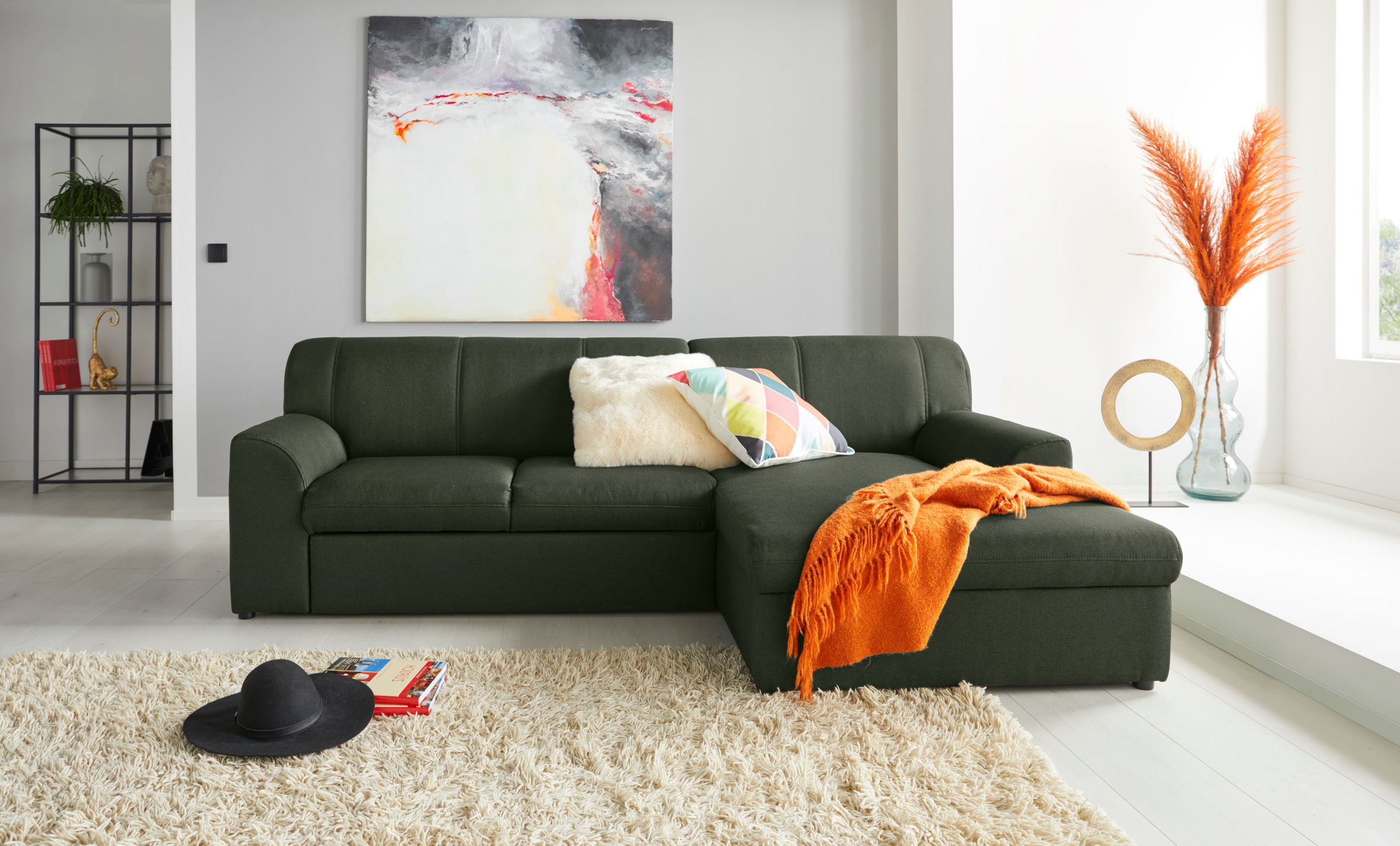 DOMO collection Ecksofa »Topper, elegant und zeitlos, kompaktes Stellmaß 24 günstig online kaufen