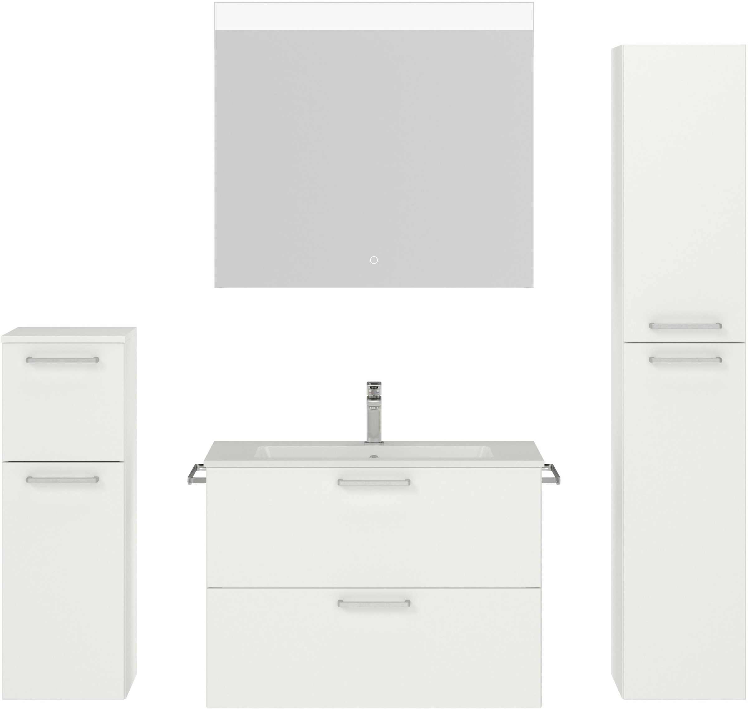 nobilia® Badmöbel-Set »Tolvina« vormontiert, mit Soft-Close, 4 Stk. tlg. in günstig online kaufen