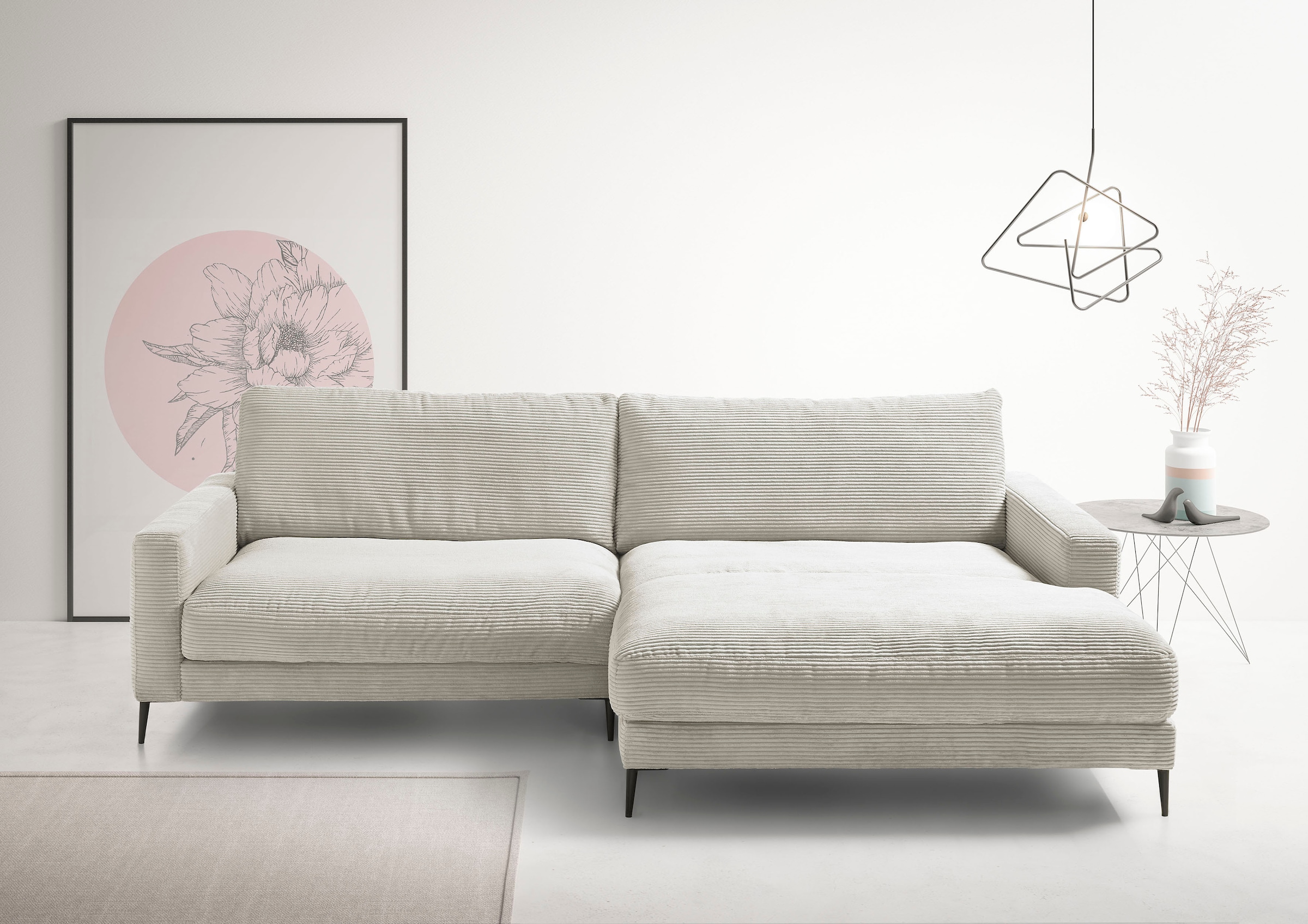 Home affaire Ecksofa »Downtown, B/T/H: 272/190/84 cm L-Form« weicher Sitzko günstig online kaufen