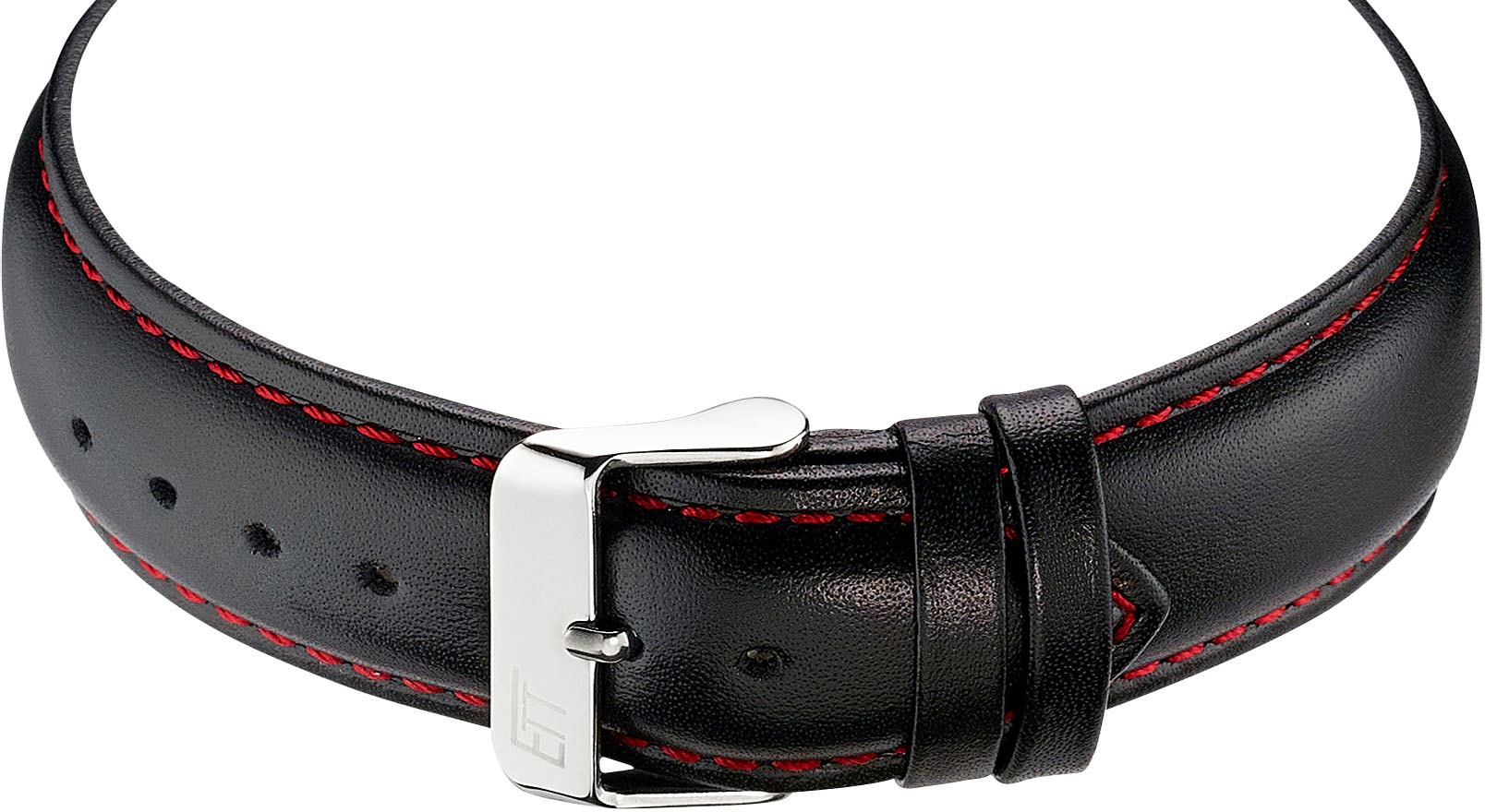 ETT Funkchronograph »Professional World Timer«, Armbanduhr, Herren, Solar, Titan, Datum, Stoppfunktion, Lederarmband