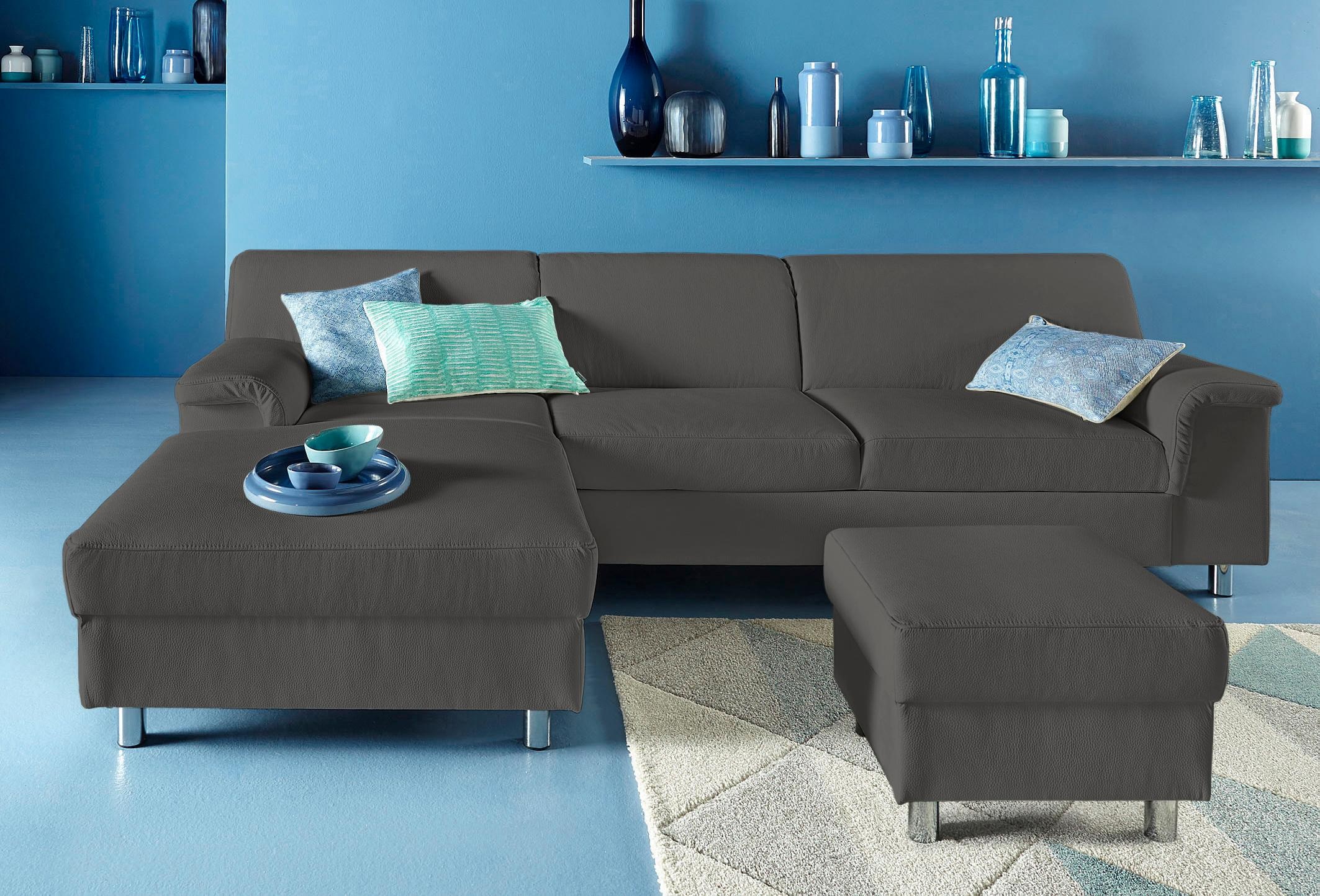 DOMO collection Ecksofa »Jamie, modern und elegant, Fußhöhe 9cm, L-Form,« w günstig online kaufen